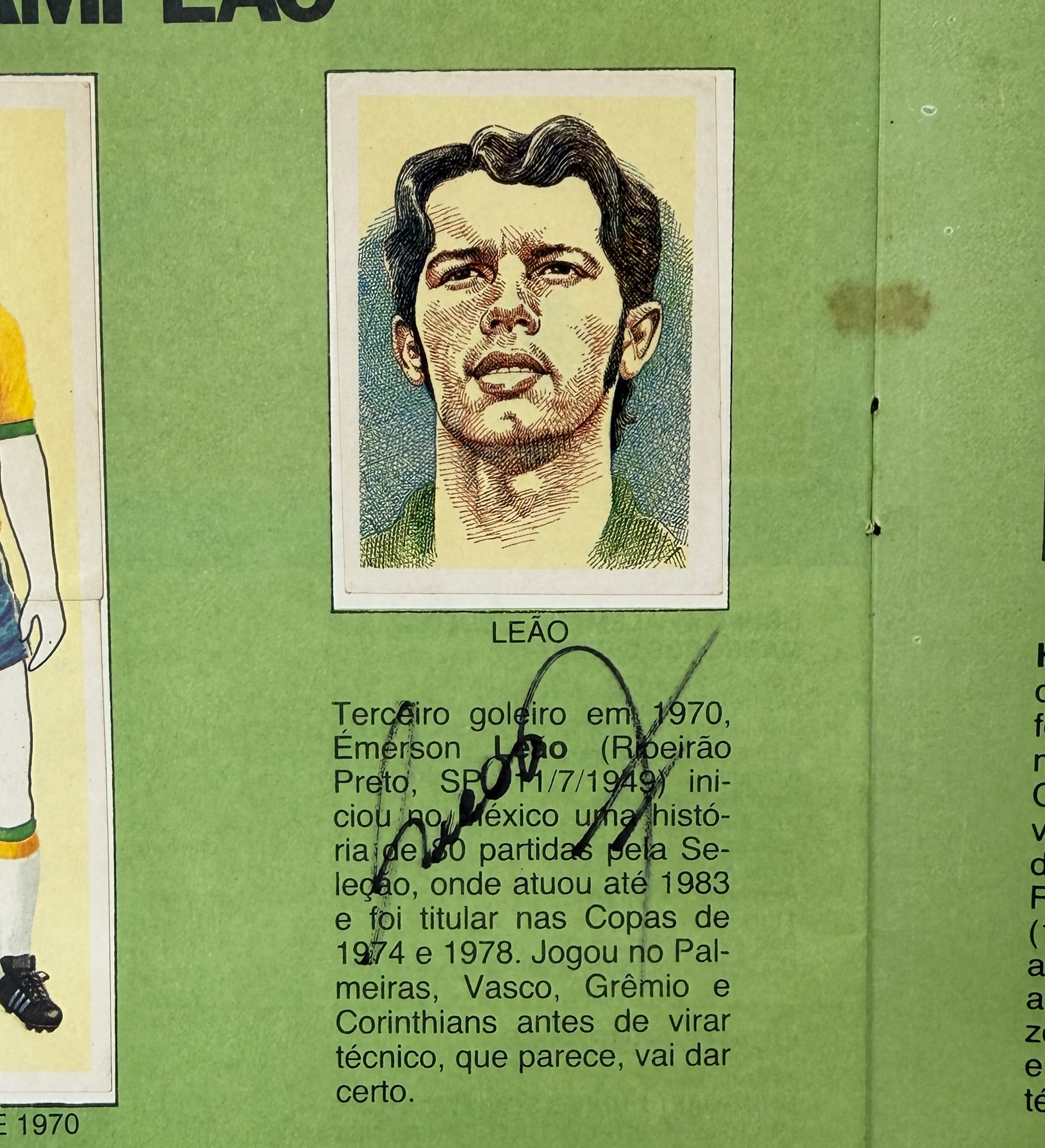 Álbum "Heróis do Tri" de 1988, completo y autografiado por Pelé, Rivellino, Tostão, Gérson y otras leyendas — imagem 4 de 11