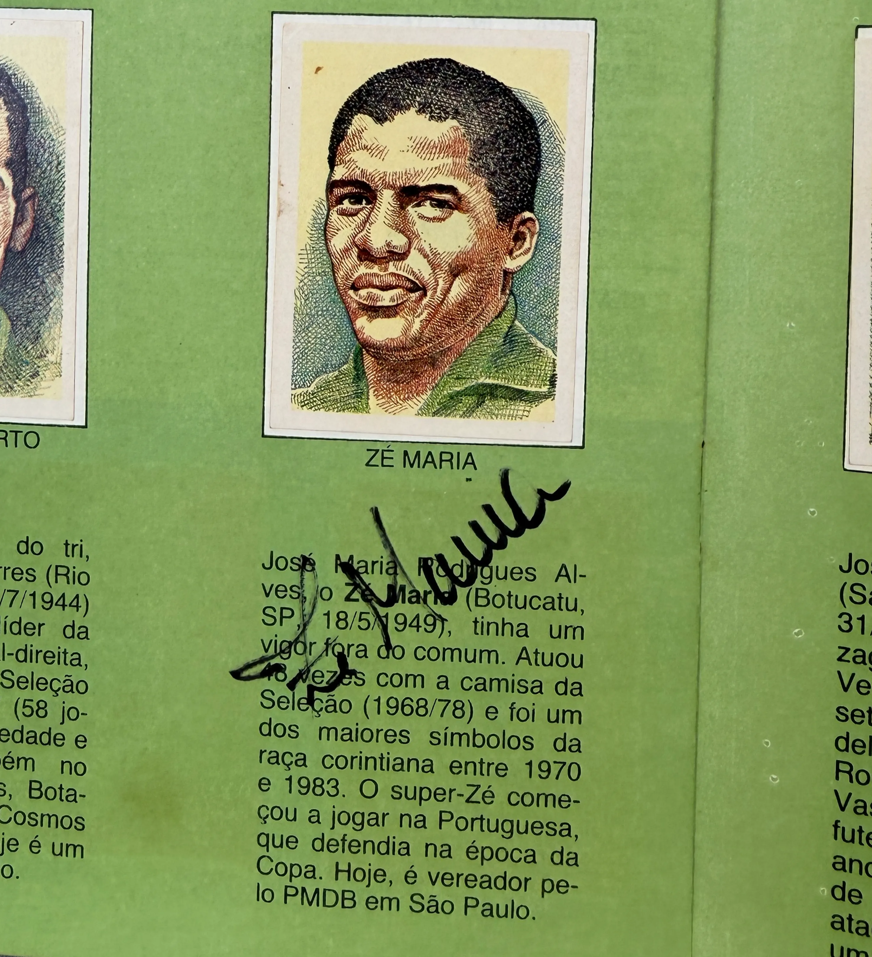 Álbum "Heróis do Tri" de 1988, completo y autografiado por Pelé, Rivellino, Tostão, Gérson y otras leyendas — imagem 5 de 11