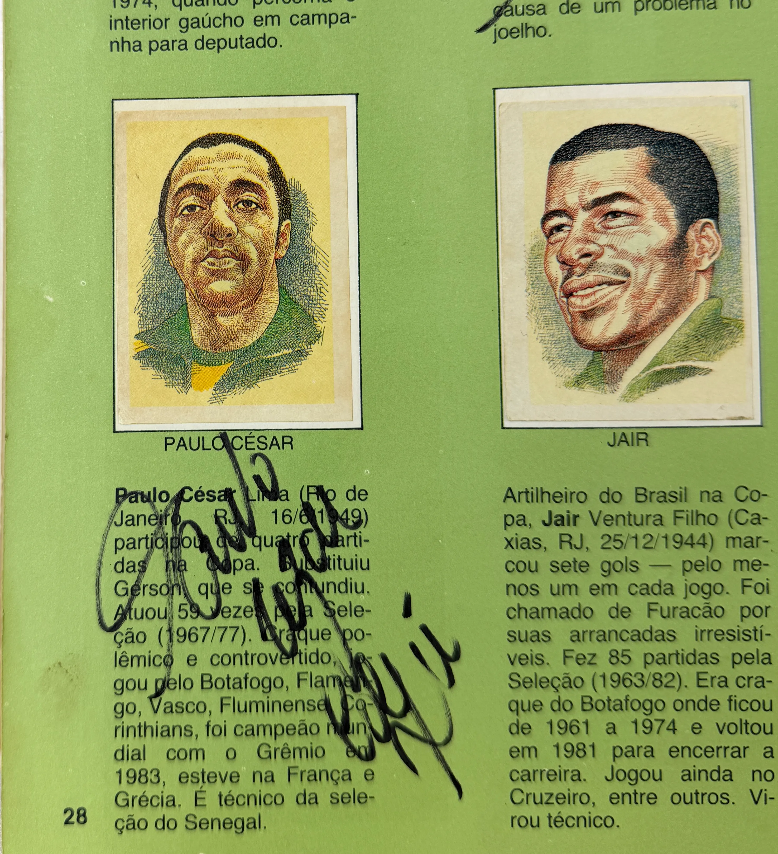 Álbum "Heróis do Tri" de 1988, completo y autografiado por Pelé, Rivellino, Tostão, Gérson y otras leyendas — imagem 7 de 11