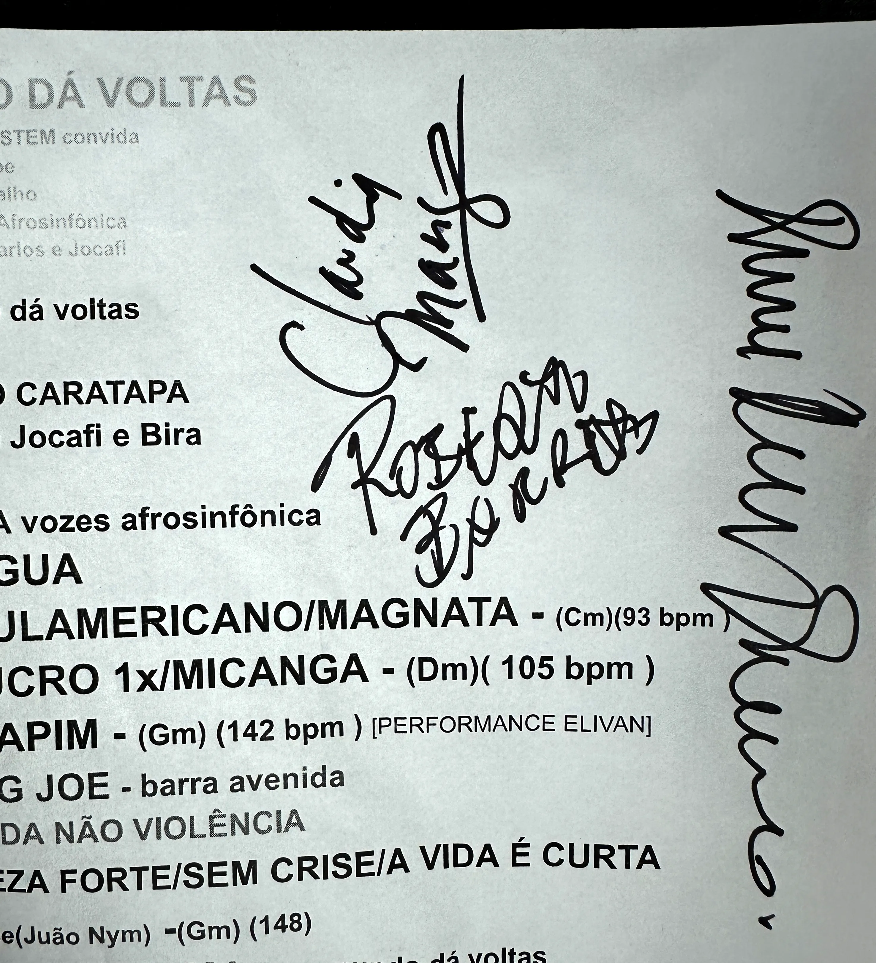 Kit Com Setlist E Máscara Autografados Por BaianaSystem Rock In Rio 2026 — imagem 8 de 8