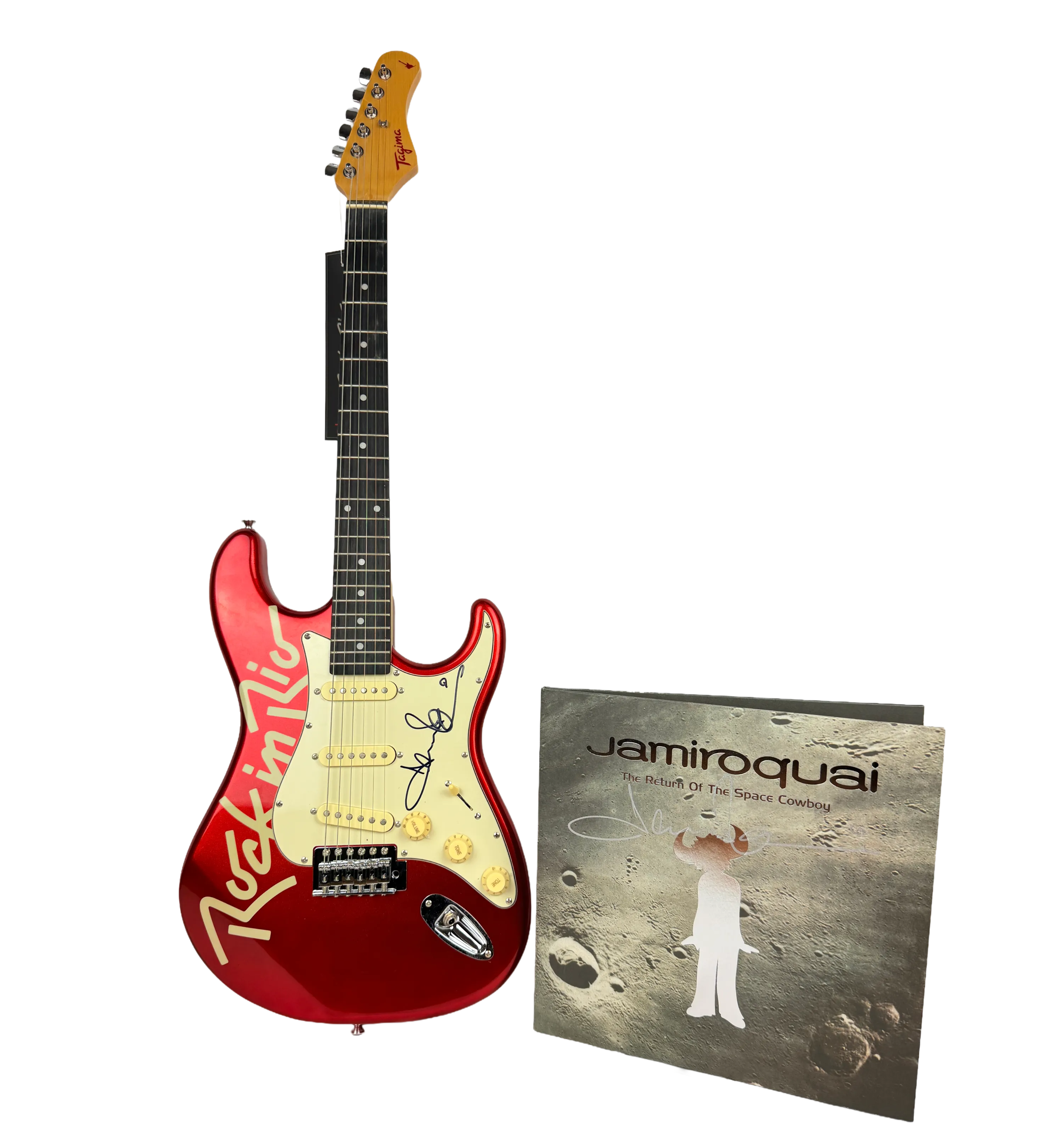 Kit Autografado por Jamiroquai Com Guitarra E Vinil Rock In Rio 2026 — imagem 5 de 12