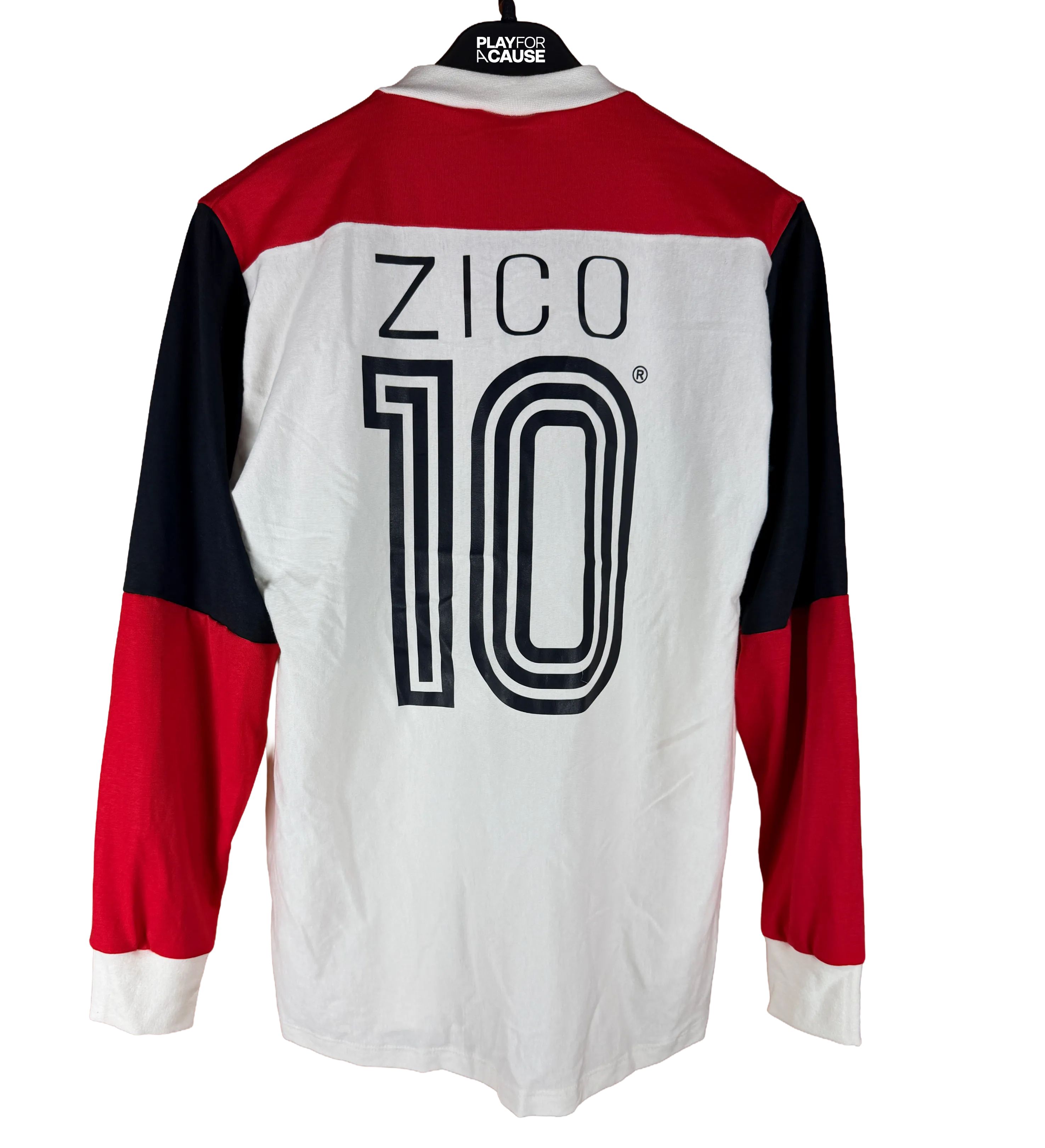 Flamengo Long Sleeve Shirt Autographed by Zico 1981 FIFA Club World Cup FLA 3-0 LIV — imagem 2 de 3