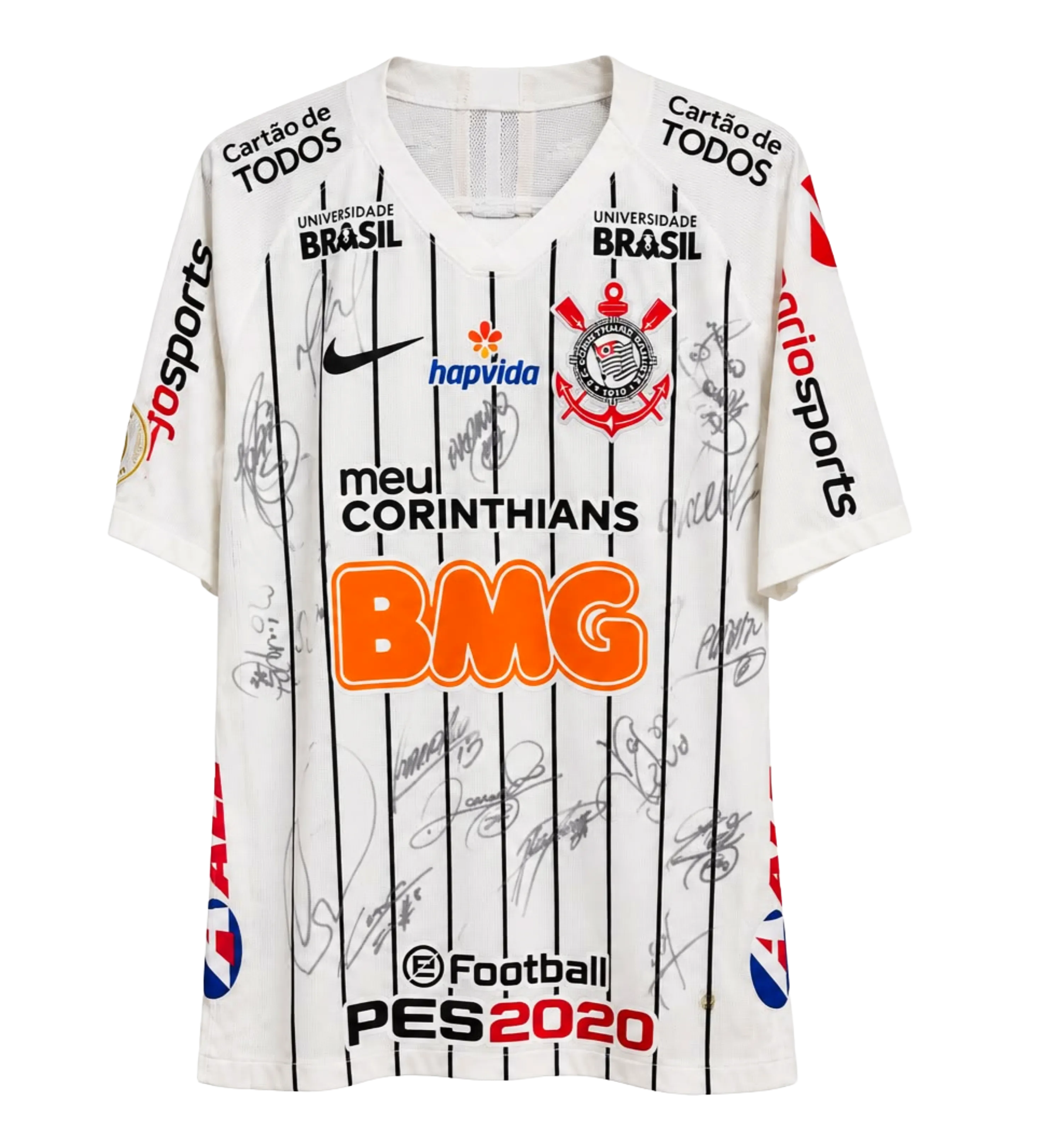 Camiseta Corinthians Ralf Campeonato Brasileño 2019 Autografada por Todo el Plantel — imagem 1 de 2