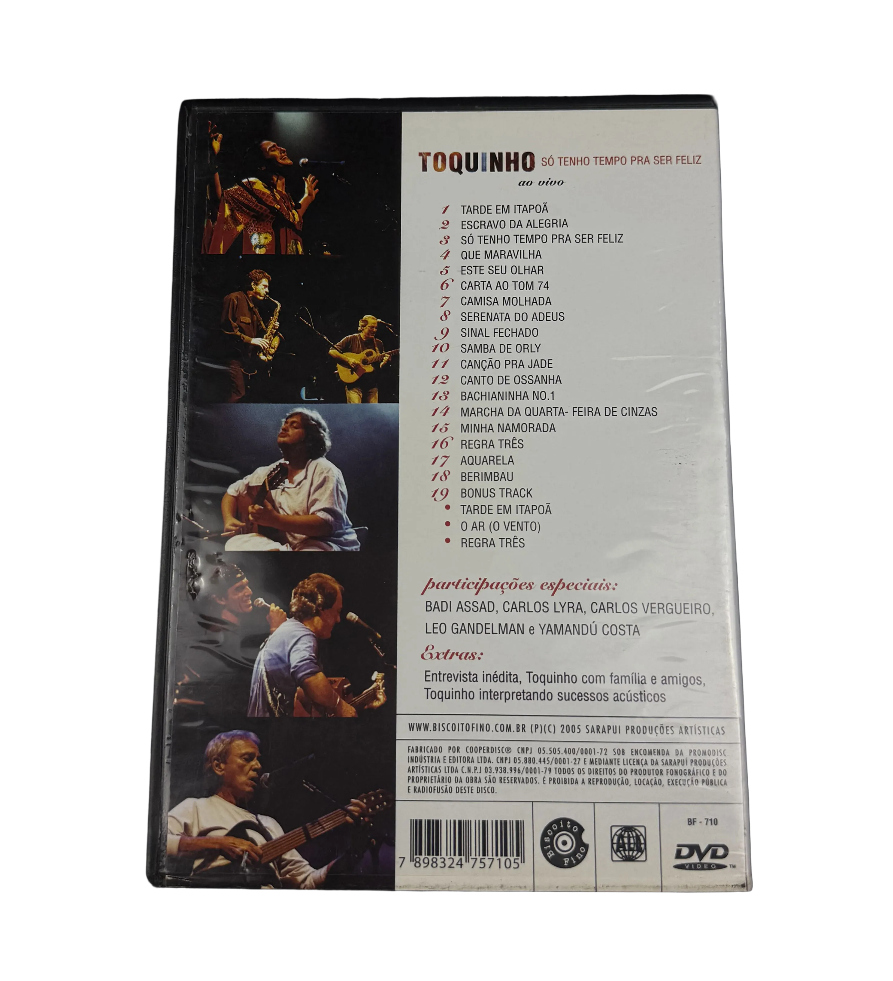DVD – Toquinho – Solo Tengo Tiempo para Ser Feliz (2005) – Firmado por el Cantante y Compositor — imagem 3 de 3