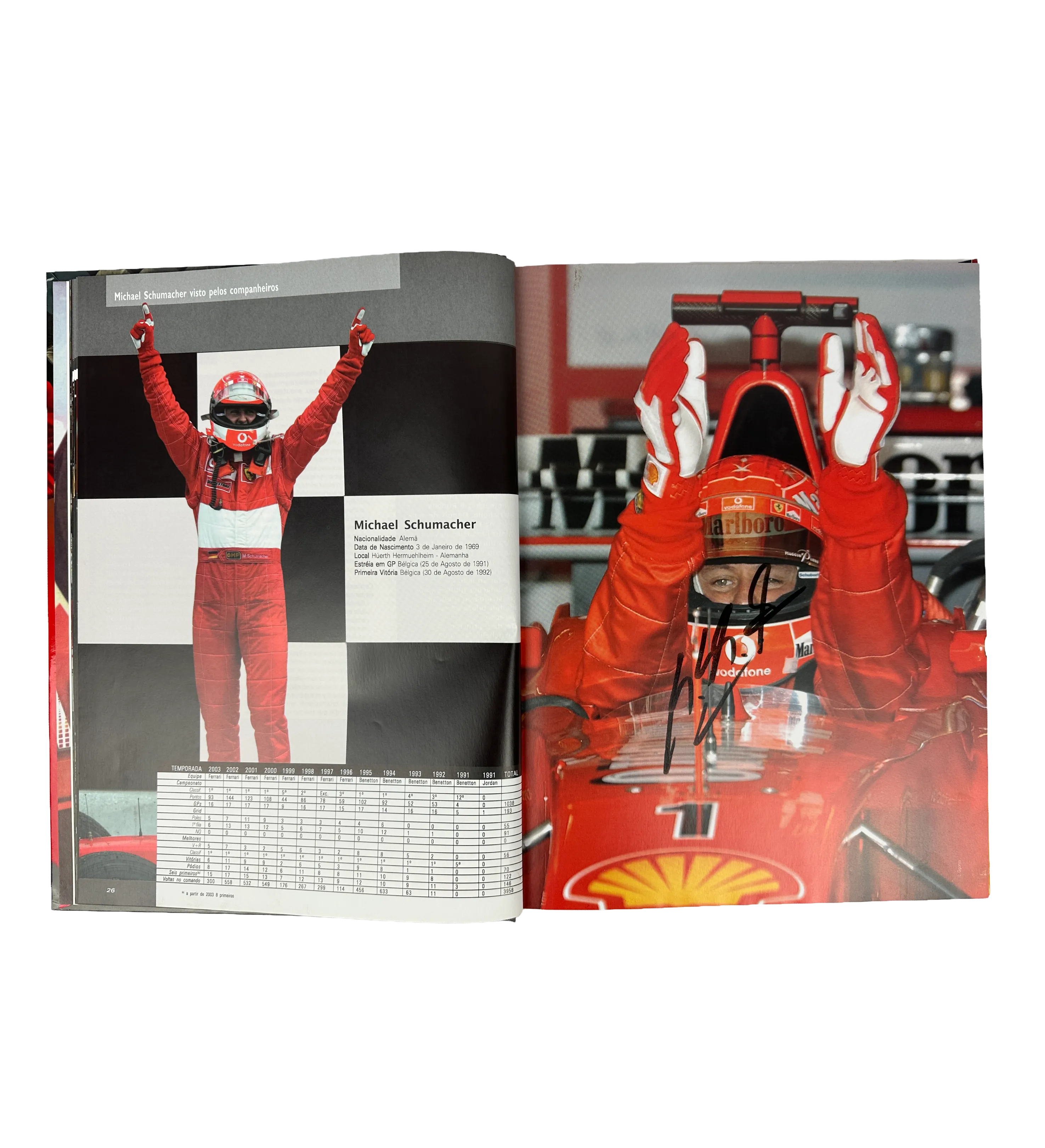 Libro – Anuario de la Fórmula 1 2003/2004 – Autografado por Michael Schumacher (Campeón Mundial 2003 y 2004) — imagem 3 de 5