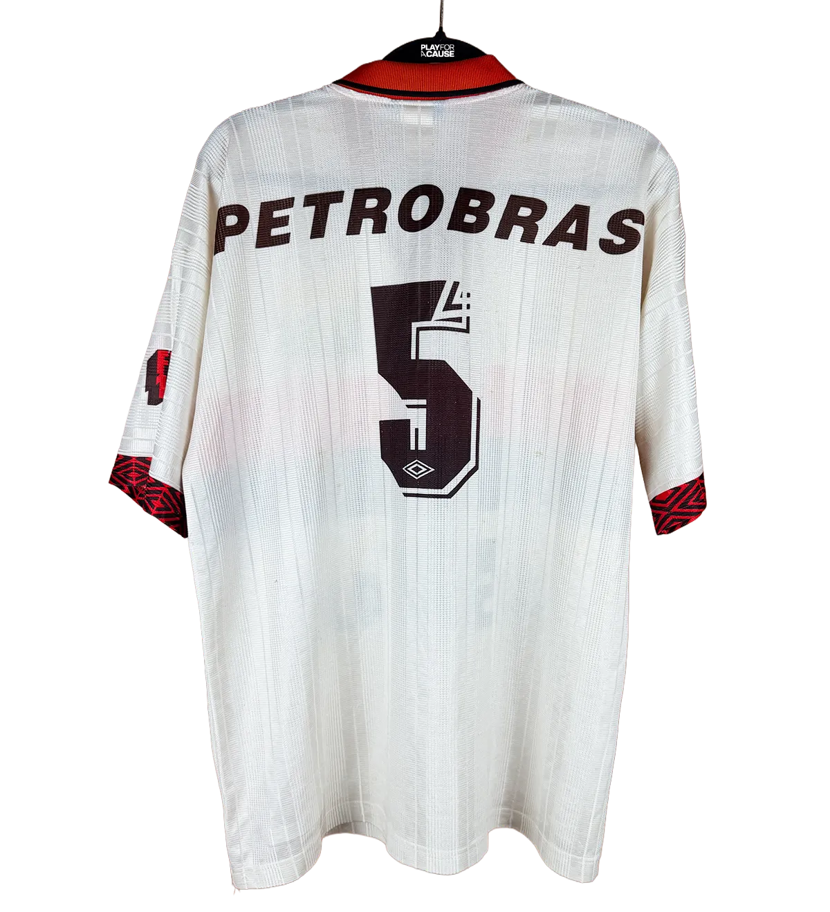 Kit Camisa + Medalha Comemorativa Flamengo - Camisa Fla100 (Centenário 1995) Nº 5 Autografada por Sávio, Júnior e Outros Jogadores - Medalha Oficial Comemorativa do Centenário — imagem 4 de 5