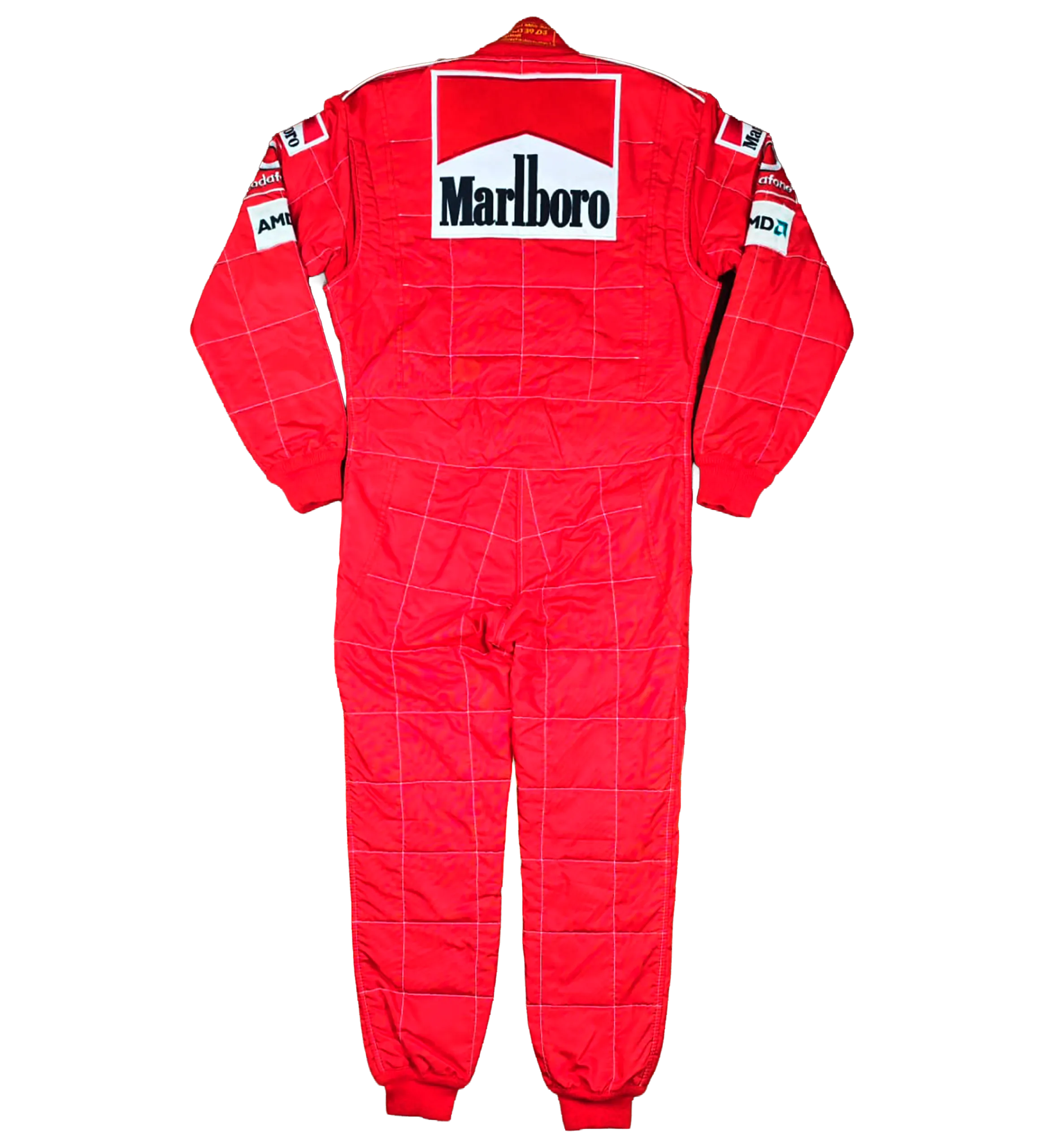 Macacão de Corrida Rubens Barrichello Usado no GP da Espanha Autografado com Dedicatória a Marco Apicella 2003 — imagem 2 de 3