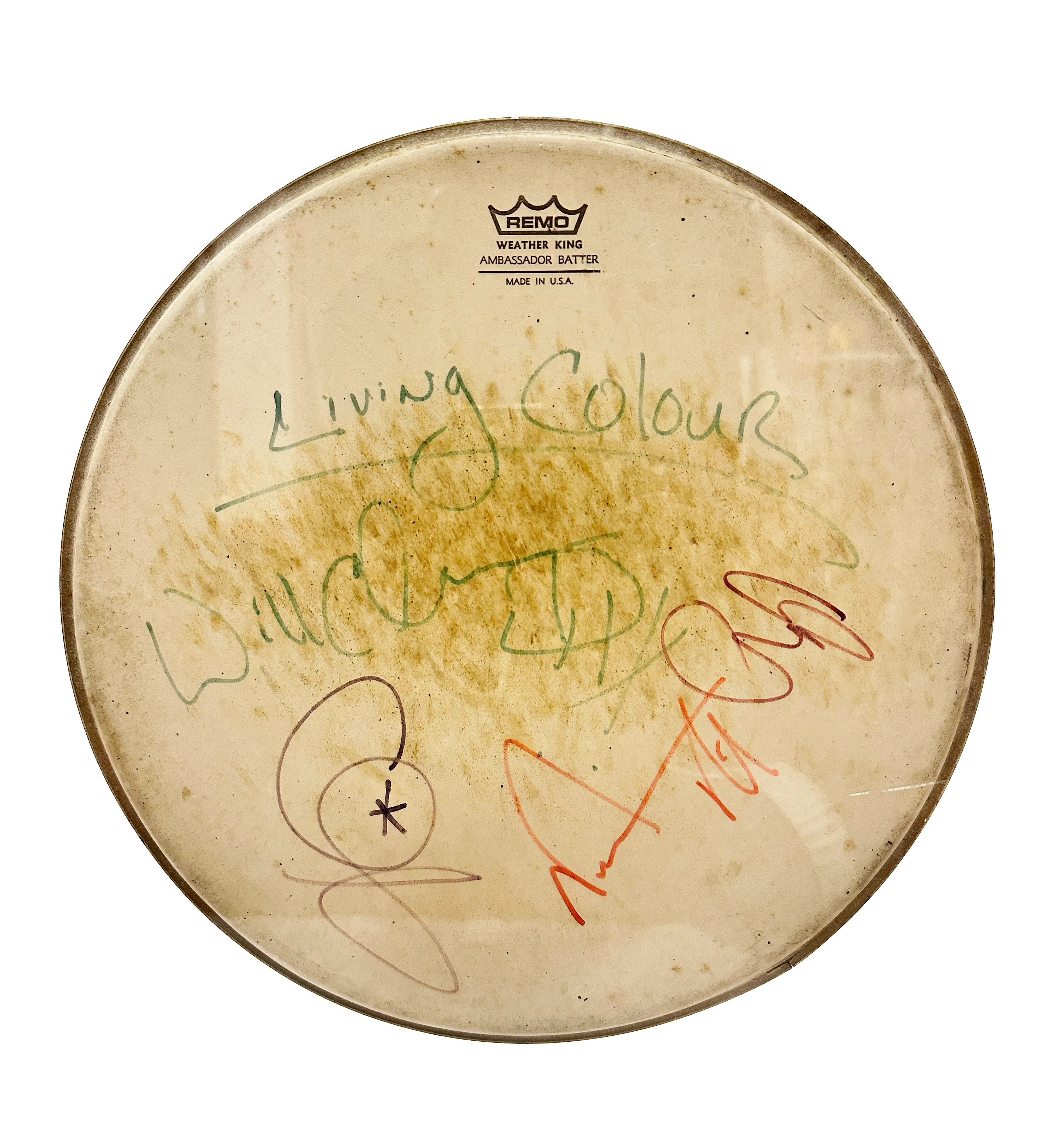 Cabeza de Batería - Living Colour - Firmada por la Banda - Certificado de Autenticidad Marcos Hermes — imagem 2 de 2