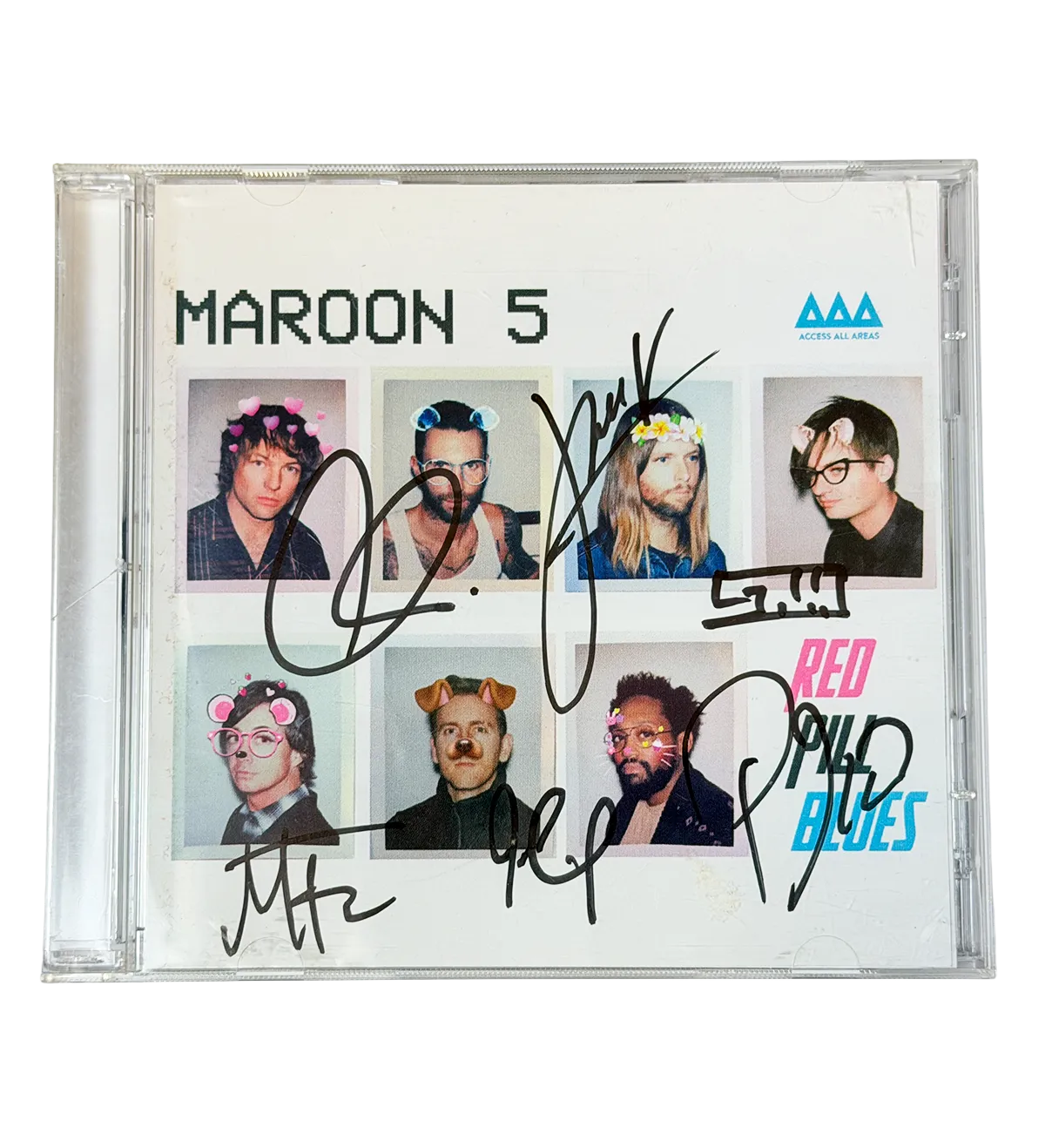 CD Autografado Marron 5 Red Pill Blues 2017 — imagem 1 de 3