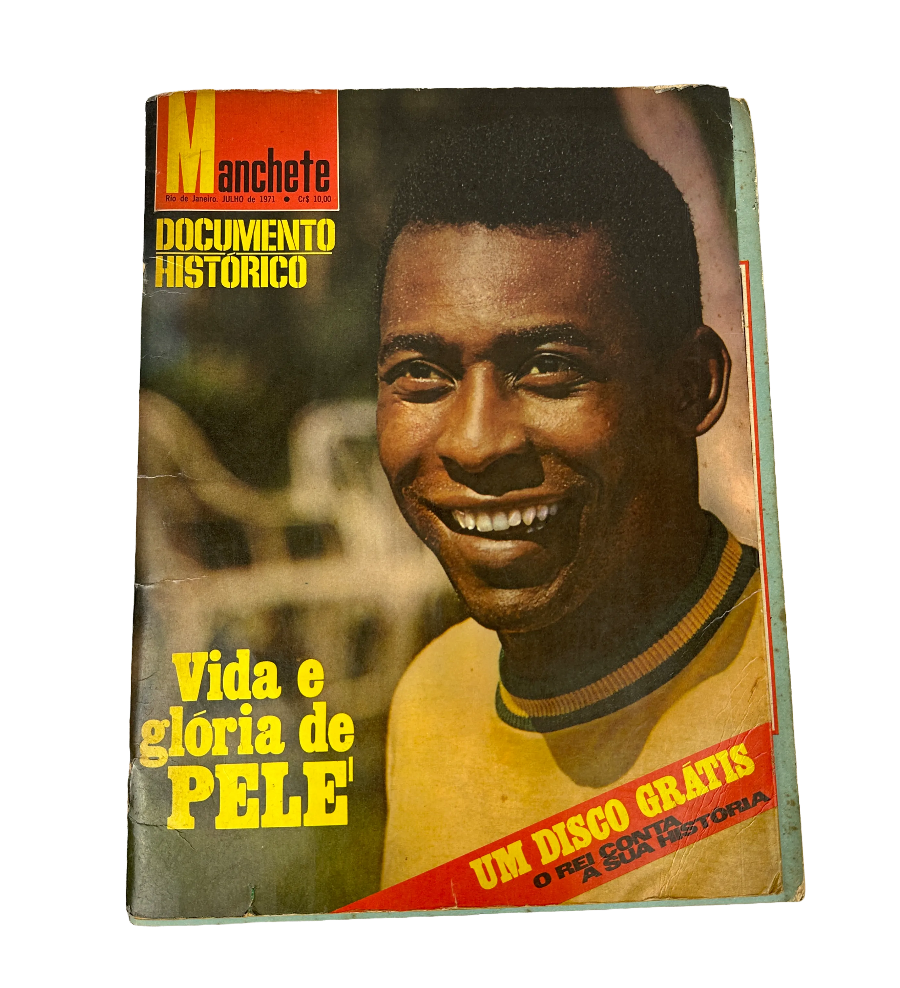 Revista Manchete Documento Histórico Vida e Glória de Pele + Disco Compacto O Rei Conta A Sua História — imagem 1 de 5