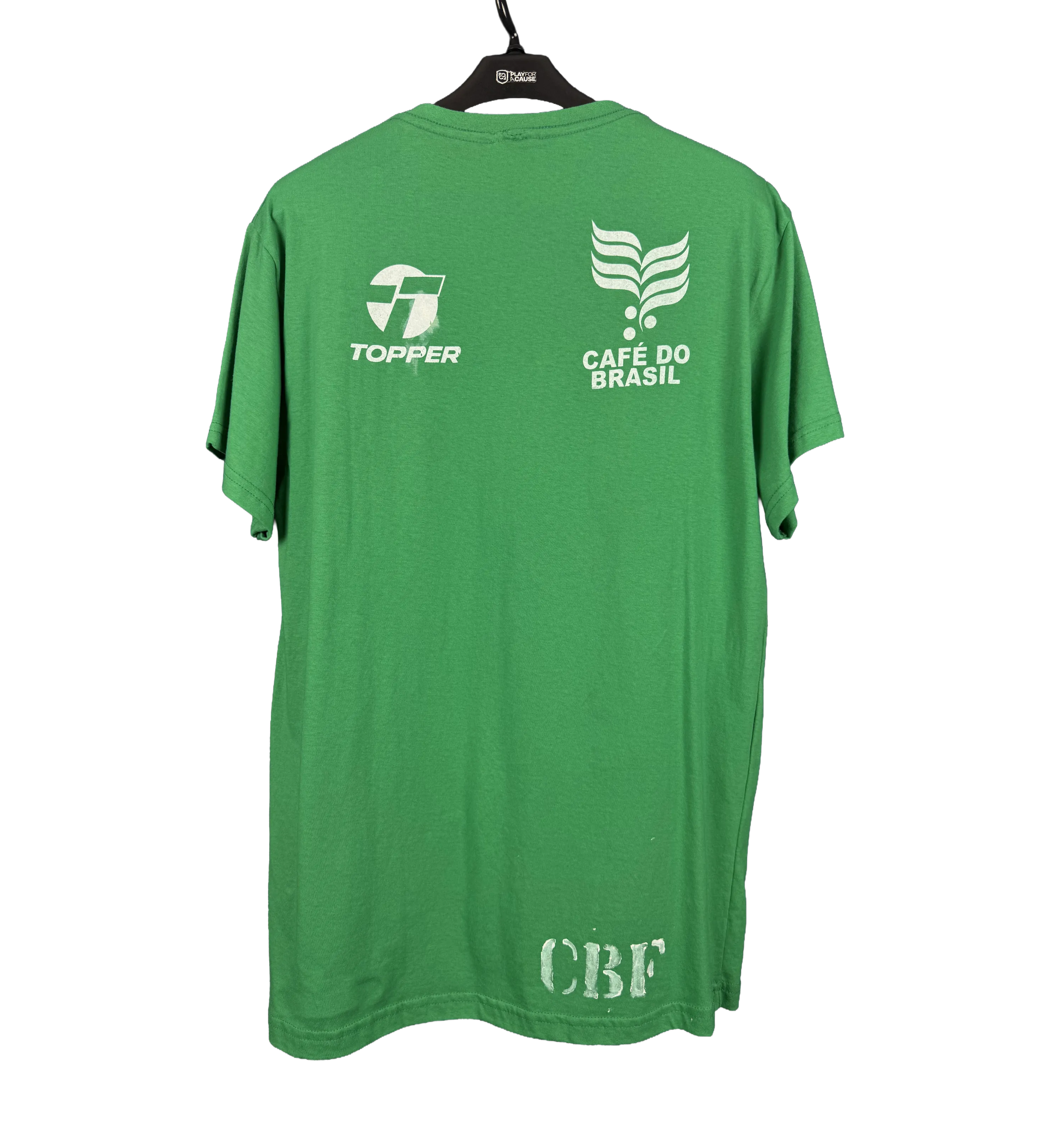 Camisa Autografada Treino Seleção Brasileira Zico Café do Brasil 1982 — imagem 2 de 2