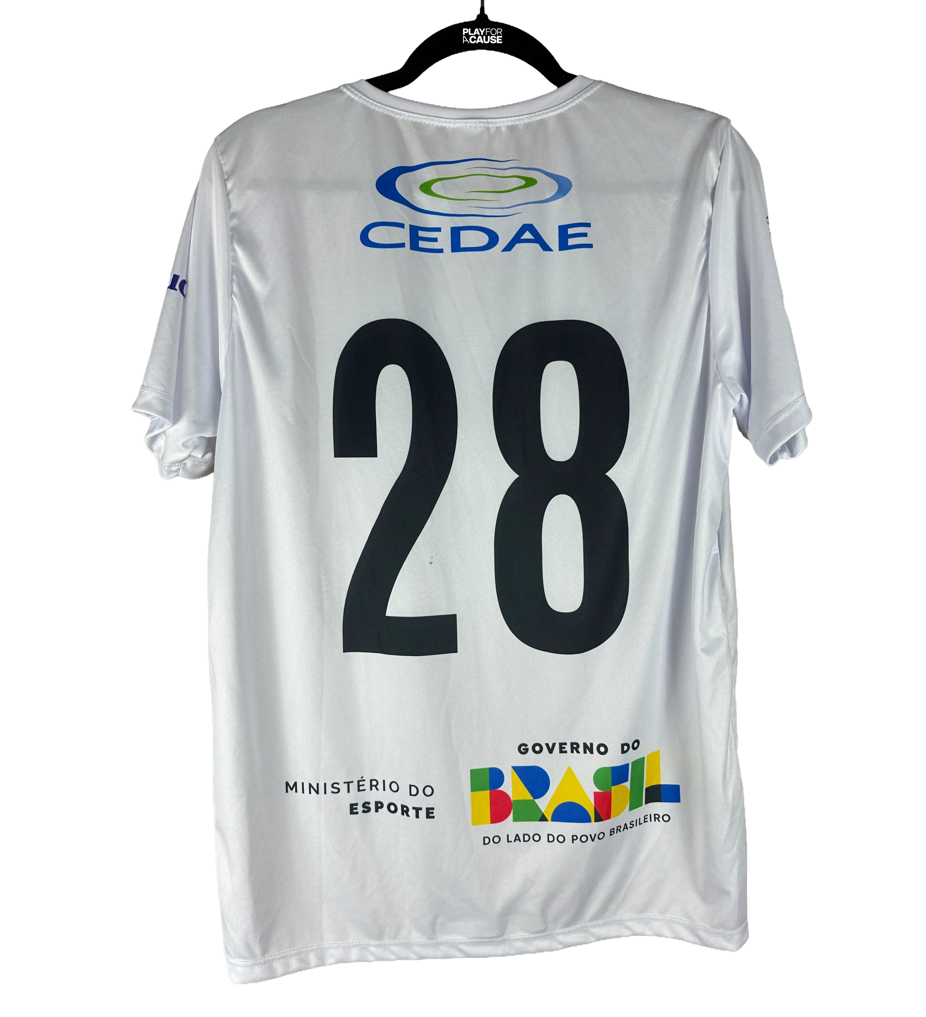 2025 Doe Gols White Match Jersey Signed by PH Ganso, Everton Ribeiro, Marçal, José Aldo, Dilsinho, Grafite, Diego Souza, Among Others — imagem 2 de 3