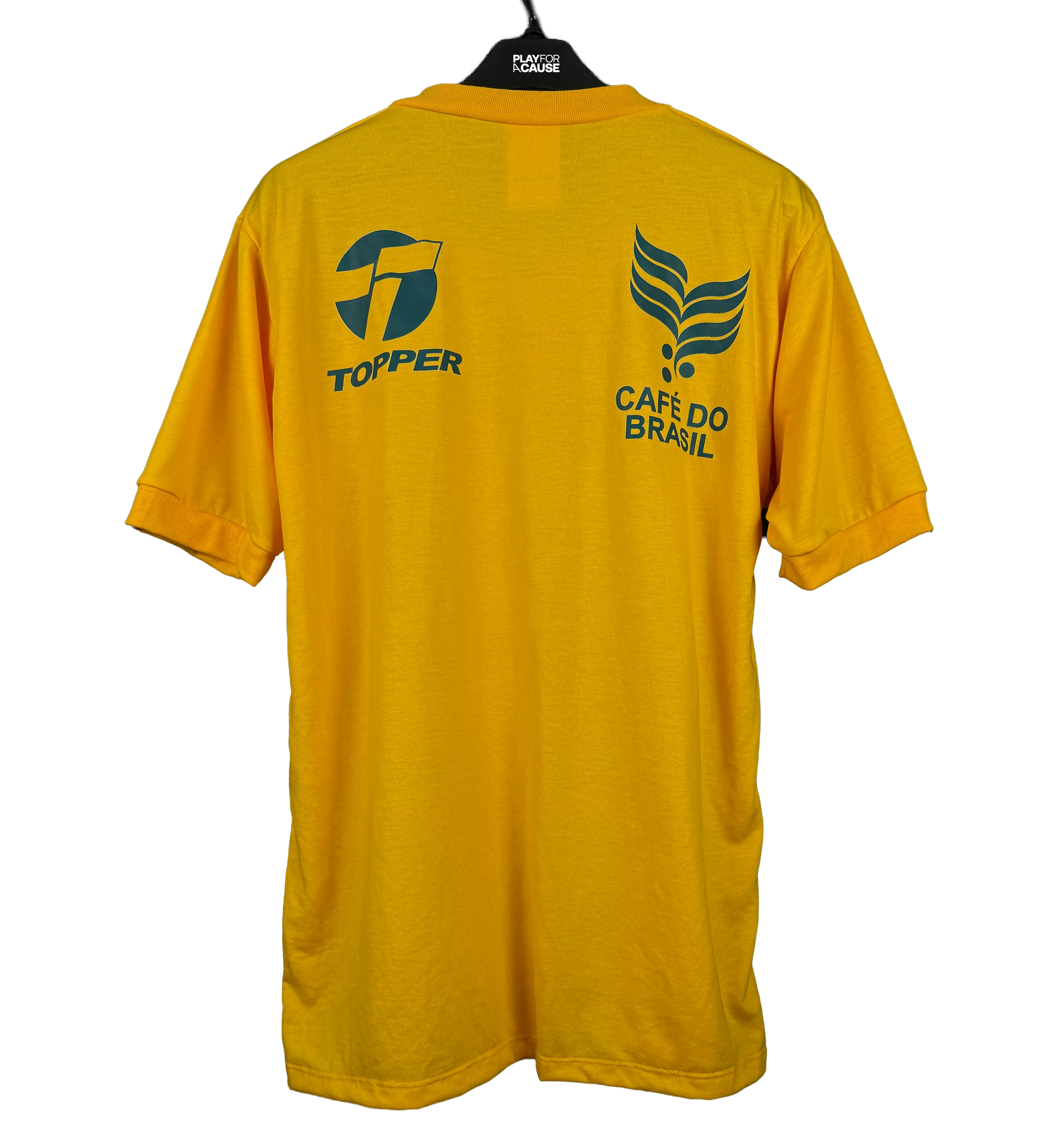 Camisa Brasil Treino Replica Topper Copa do Mundo 1982 Autografada Pelo Zico — imagem 2 de 3