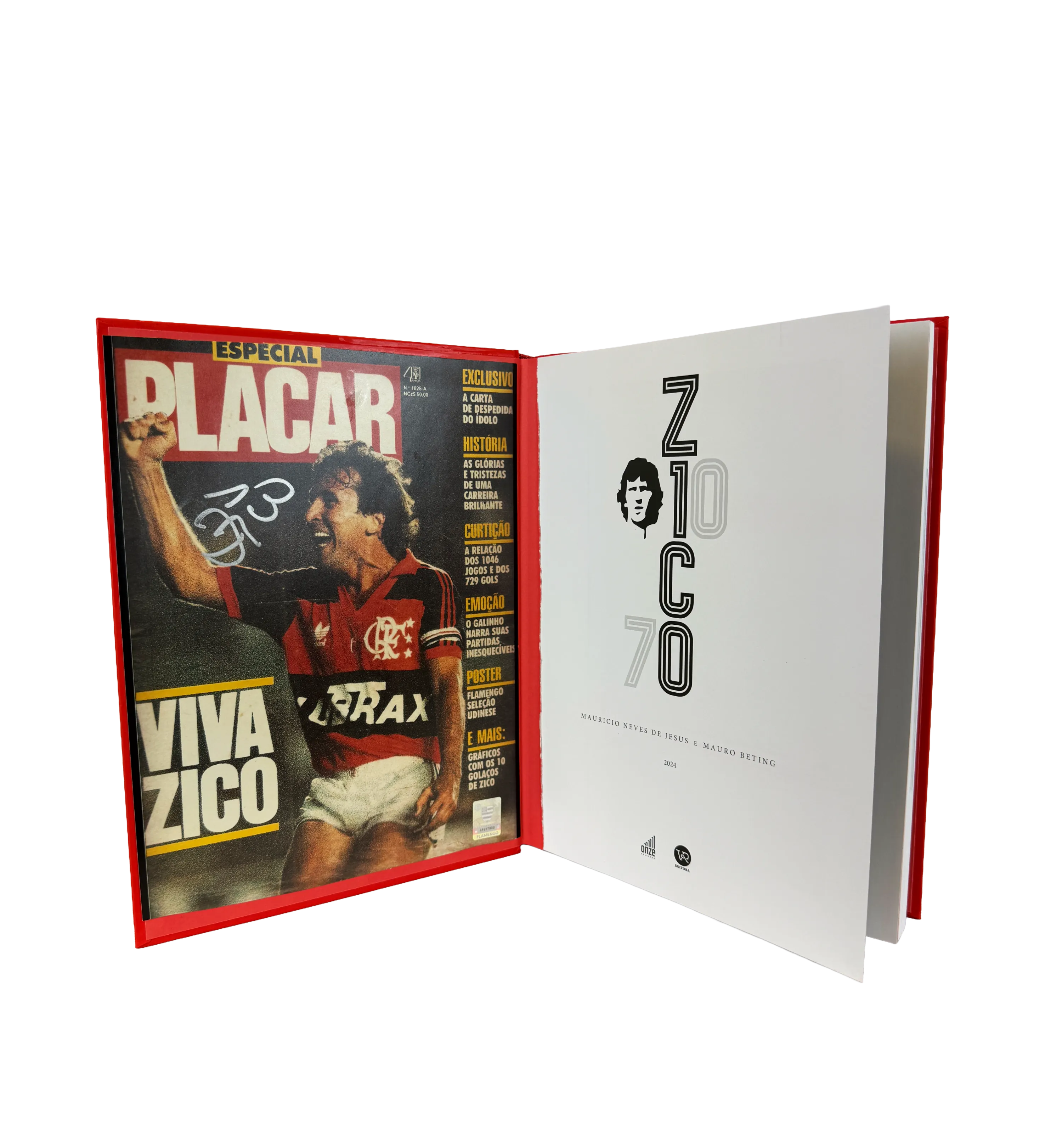 Libro - Zico 70 - 2024 - Con la Portada de la Revista Placar de 1990 - Autografiado por el Ídolo Zico — imagem 4 de 4