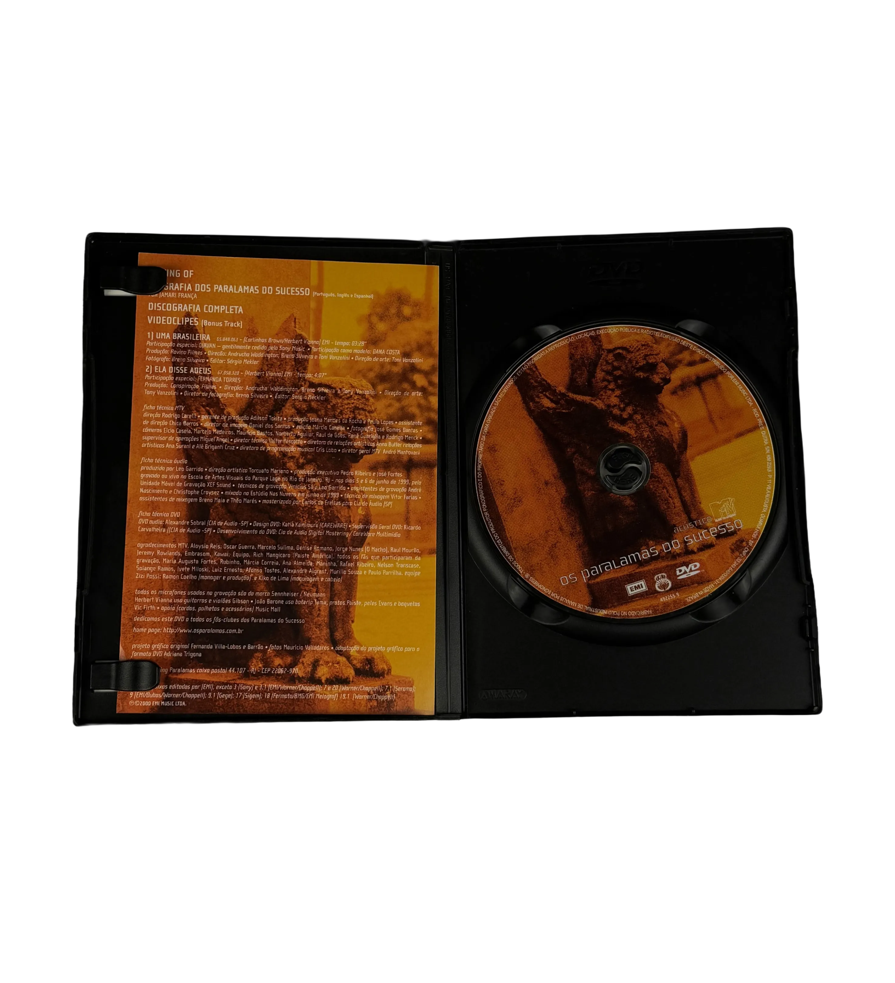 DVD - Paralamas do Sucesso - Acustico MTV - 1999 - Autografado por Herbert Vianna / Joao Barone e Bi Ribeiro — imagem 4 de 4