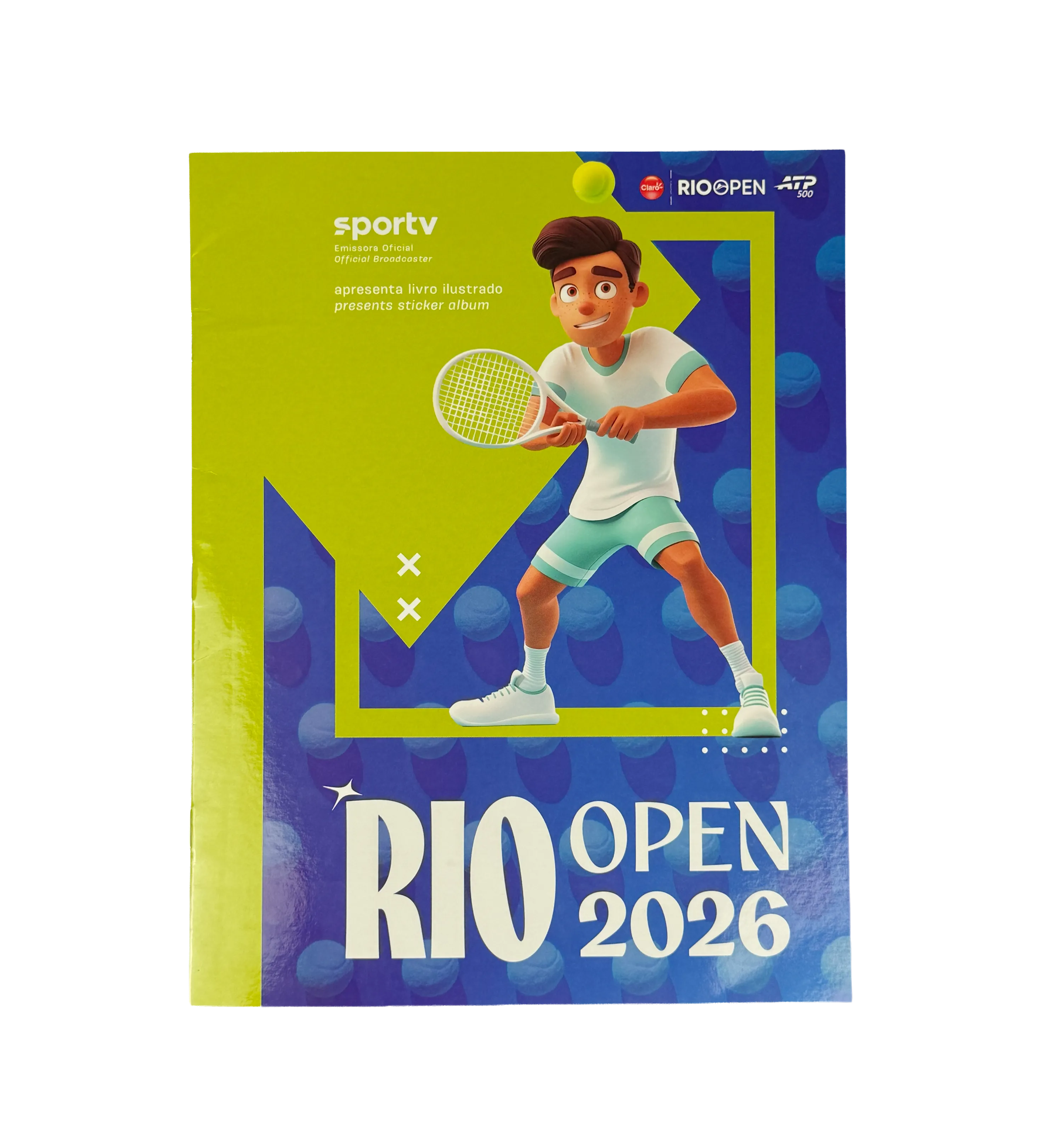 Álbum Oficial de Figurinhas Rio Open 2026 ATP 500 Autografado pelos Tenistas — imagem 1 de 6