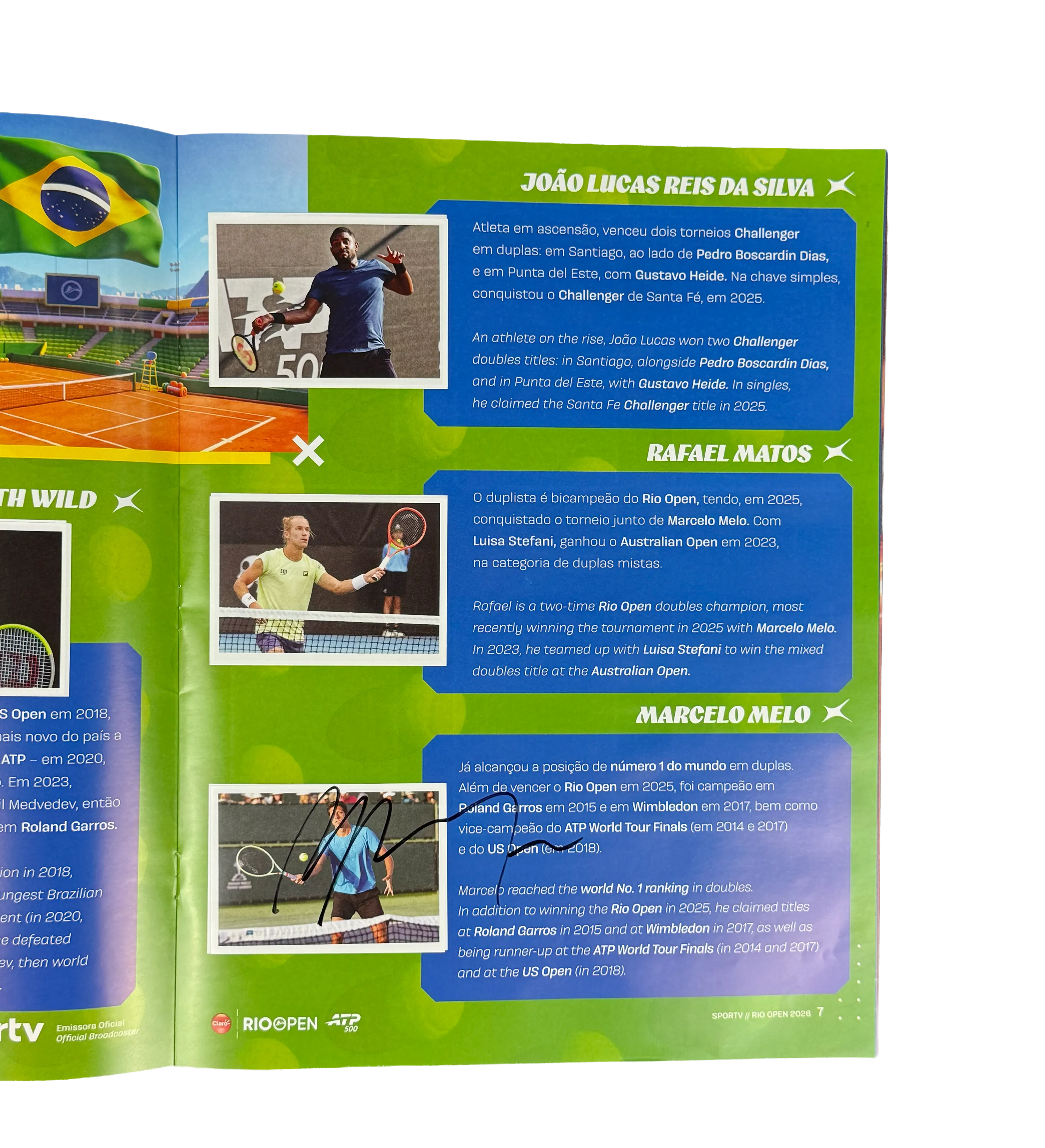 Álbum Oficial de Figurinhas Rio Open 2026 ATP 500 Autografado pelos Tenistas — imagem 2 de 6