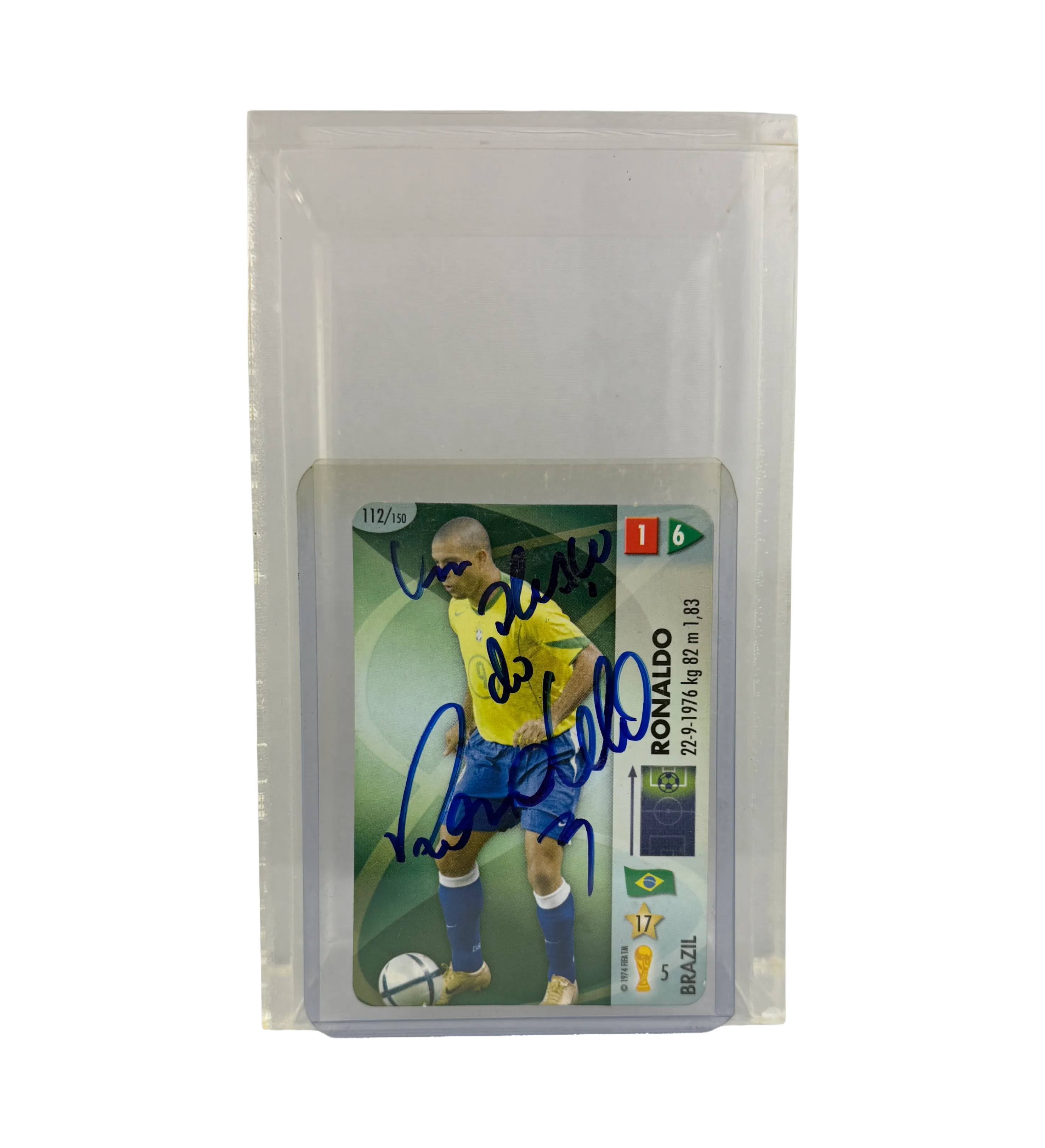 Card Copa do Mundo 2006 Goaaal! 112 Ronaldo Brasil Autografado pelo Ídolo — imagem 1 de 2
