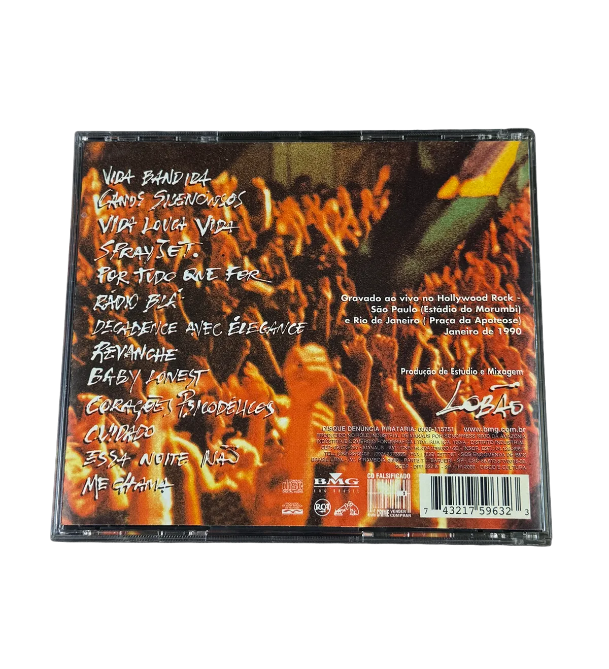 CD Autografado Lobão Vivo 1990 Hollywood Rock — imagem 2 de 4