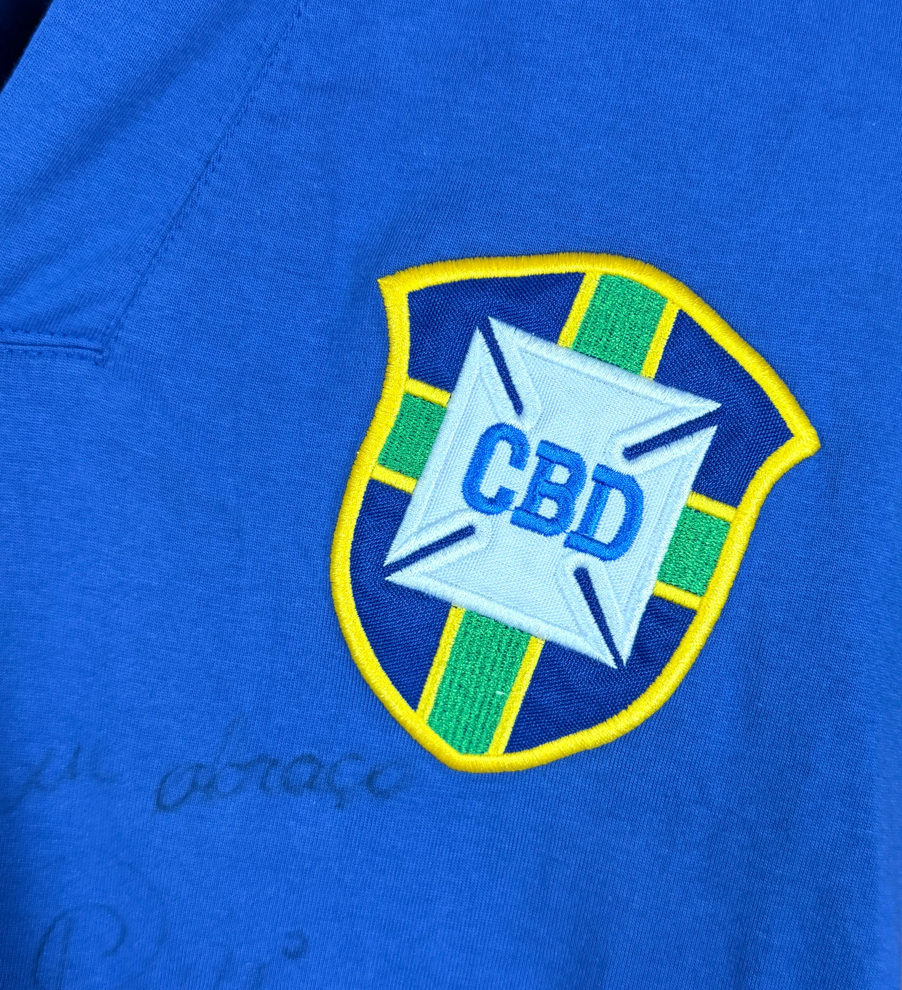 Camisa Brasil Retrô Athleta Copa do Mundo de 1958 Primeiro Título Mundial Autografada por Pelé — imagem 4 de 5