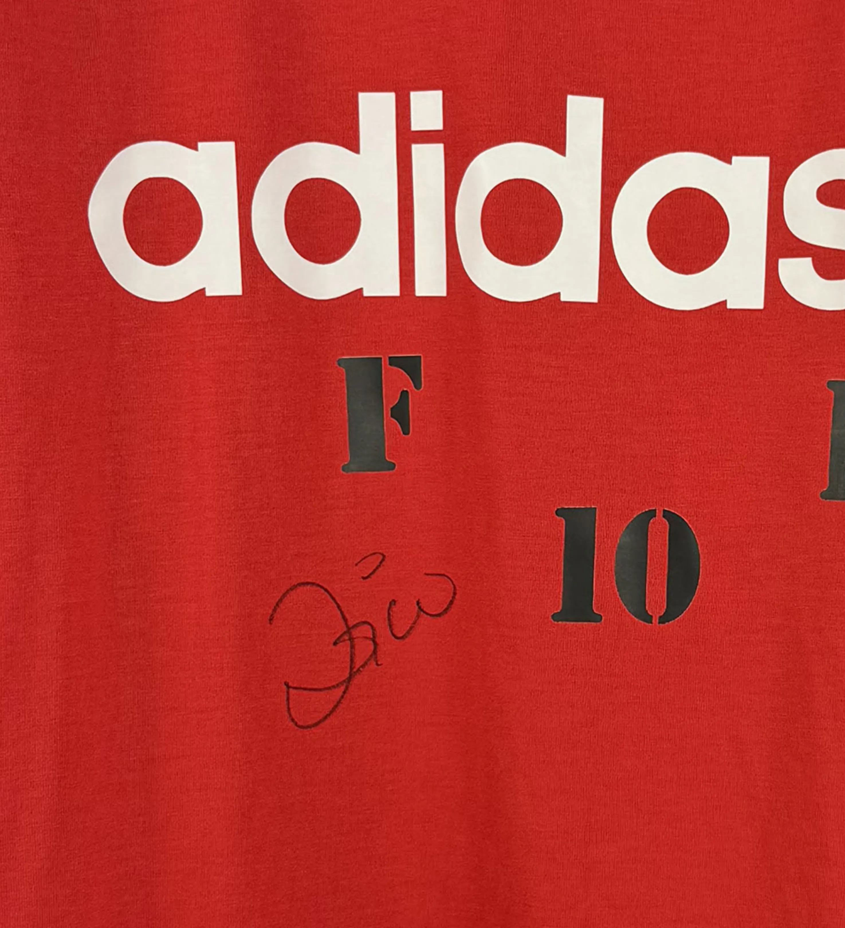 Camisa Autografada Treino Flamengo Zico Década de 80 — imagem 3 de 3