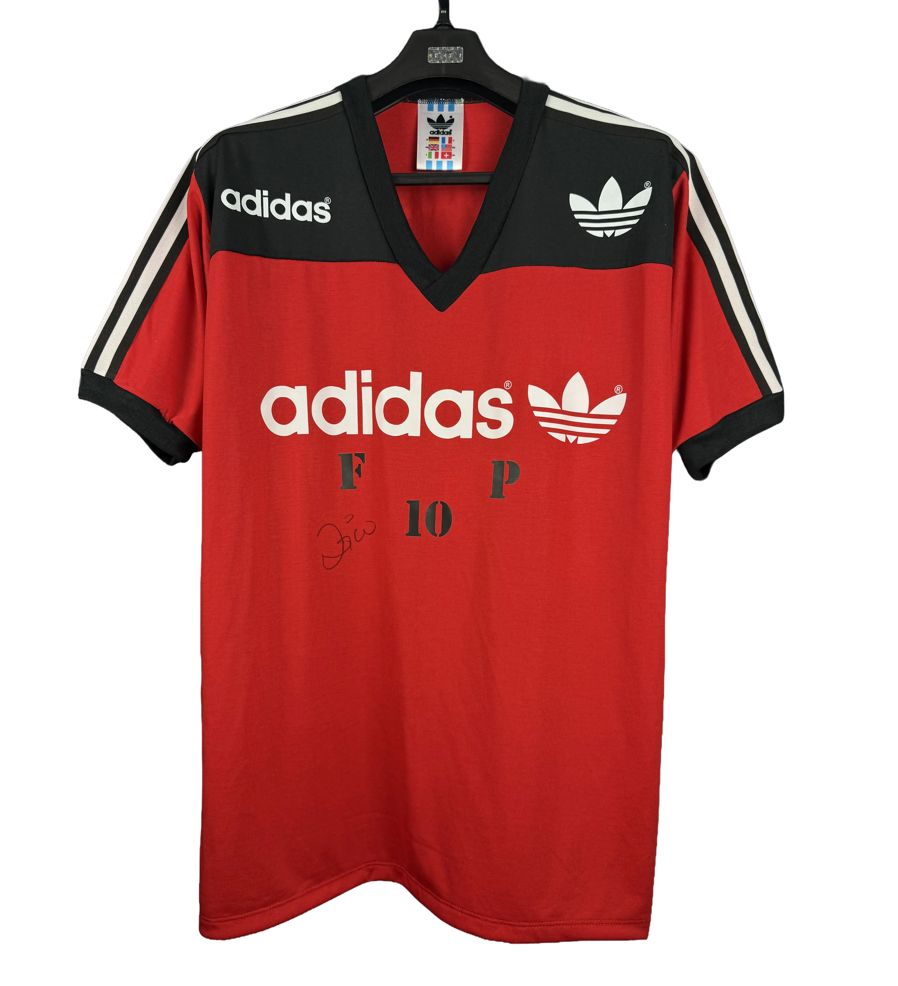 Camisa Autografada Treino Flamengo Zico Década de 80 — imagem 1 de 3