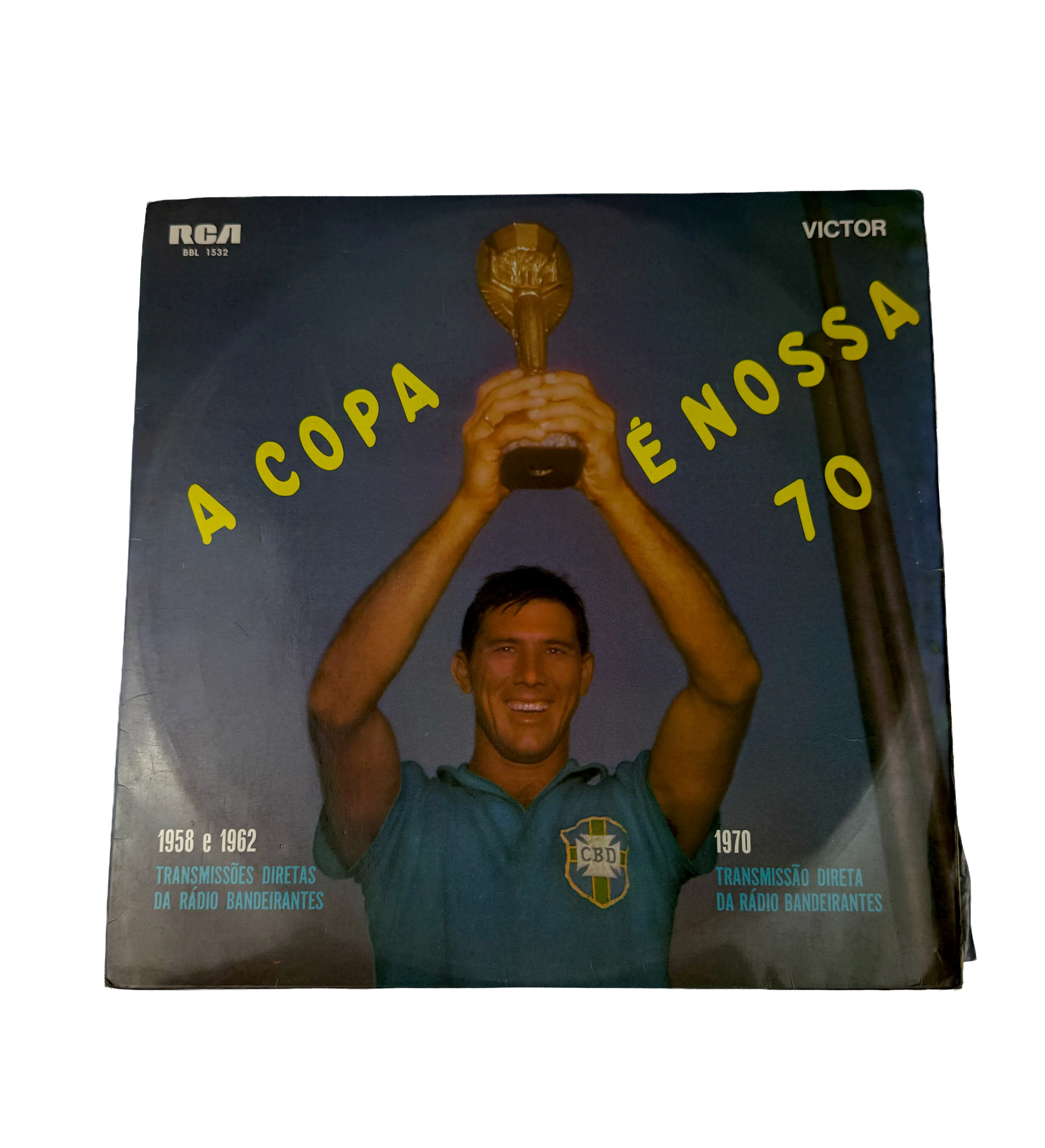 LP Duplo A Copa É Nossa 70 A Conquista da Copa Todos Os Gols Das Copas 1958 1962 E 1970 Autografado Pelo Pelé Tostão Jairzinho Clodoaldo E Gerson — imagem 1 de 5