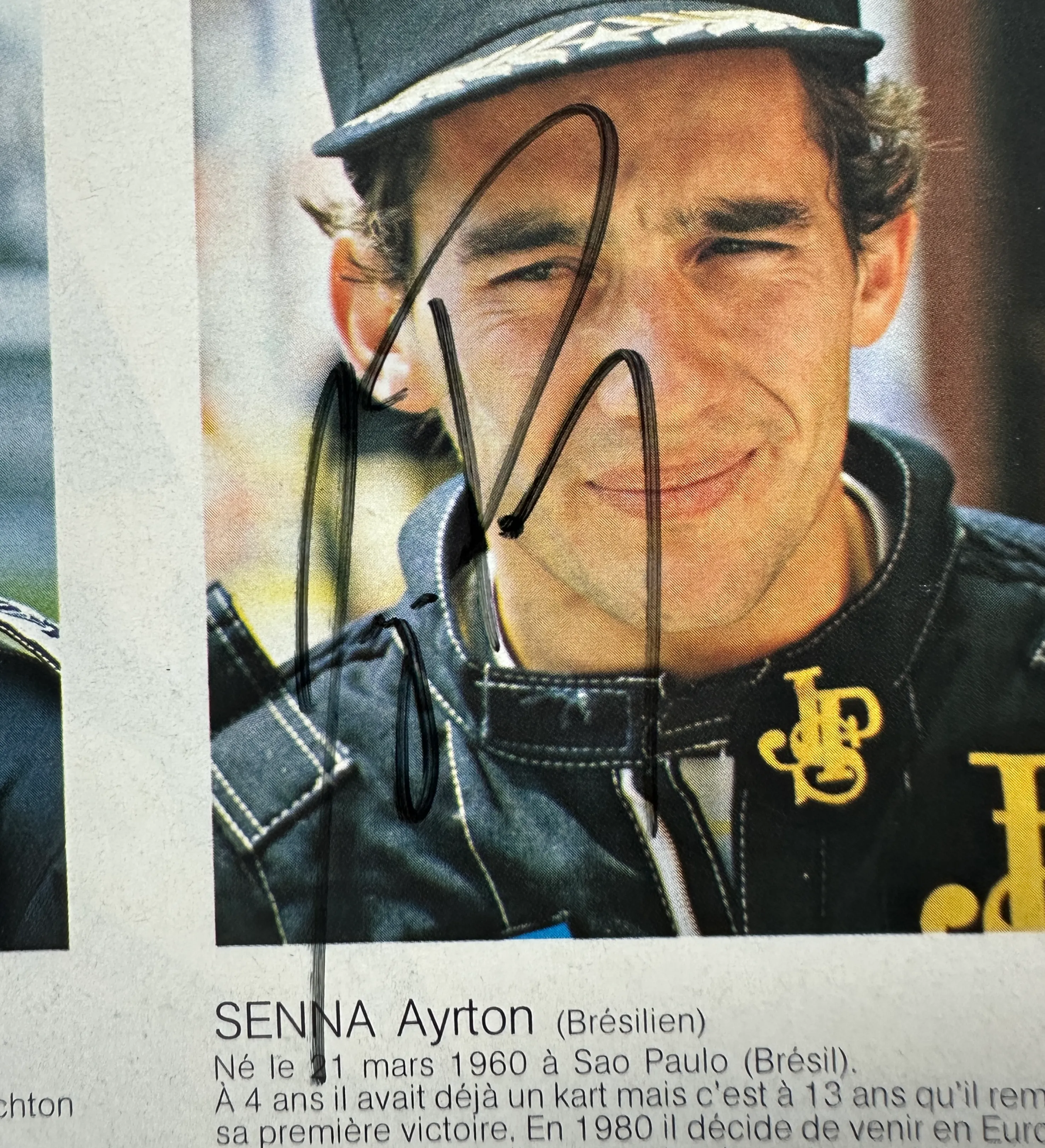 Programa Oficial GP de Fórmula 1 Mônaco 1986 Autografado por Ayrton Senna Lotus Renault 3º Colocado — imagem 2 de 2