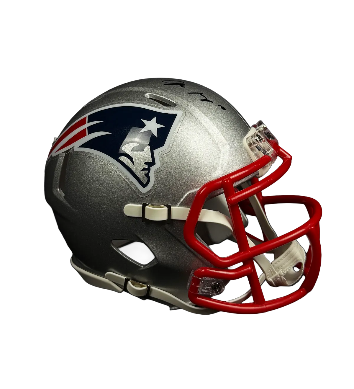 Mini Capacete Autografado Importado Helmet New England Patriots Drake Maye Temporada NFL 2025/2026 — imagem 4 de 8