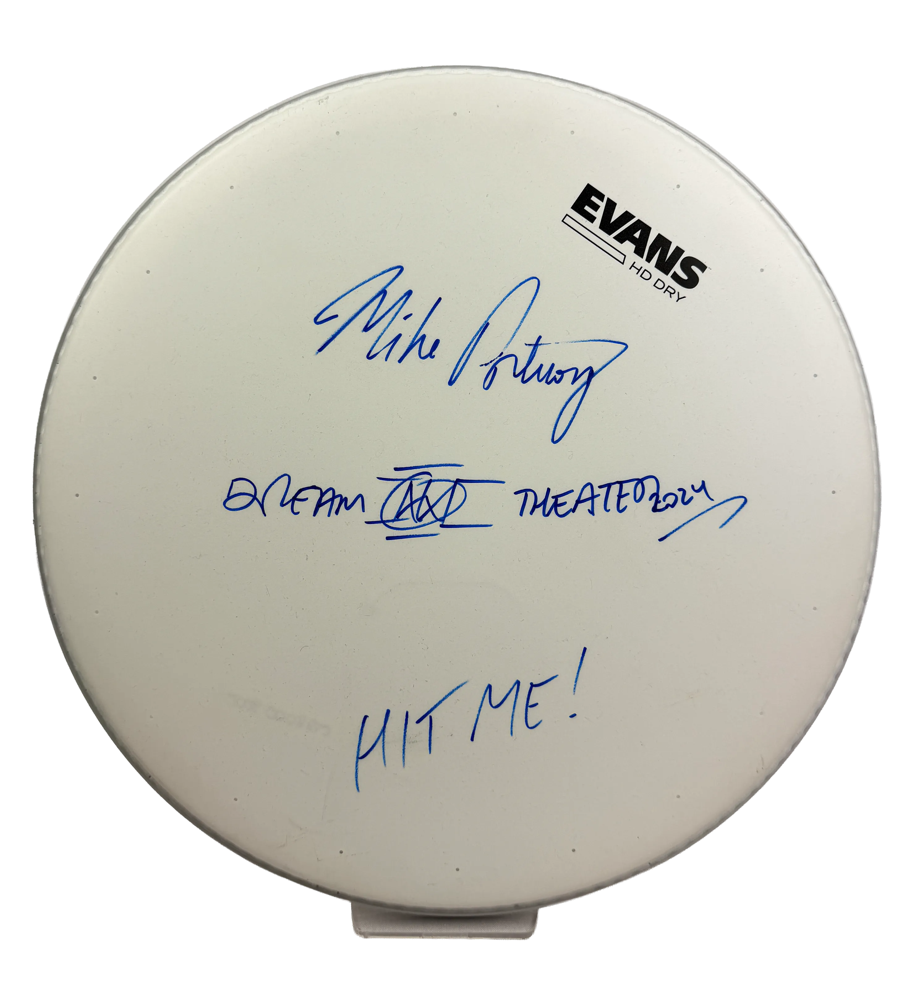 Drumhead - Snare 14" - Evans HD Dry - Autographed by Mike Portnoy - Dream Theater Drummer — imagem 1 de 2