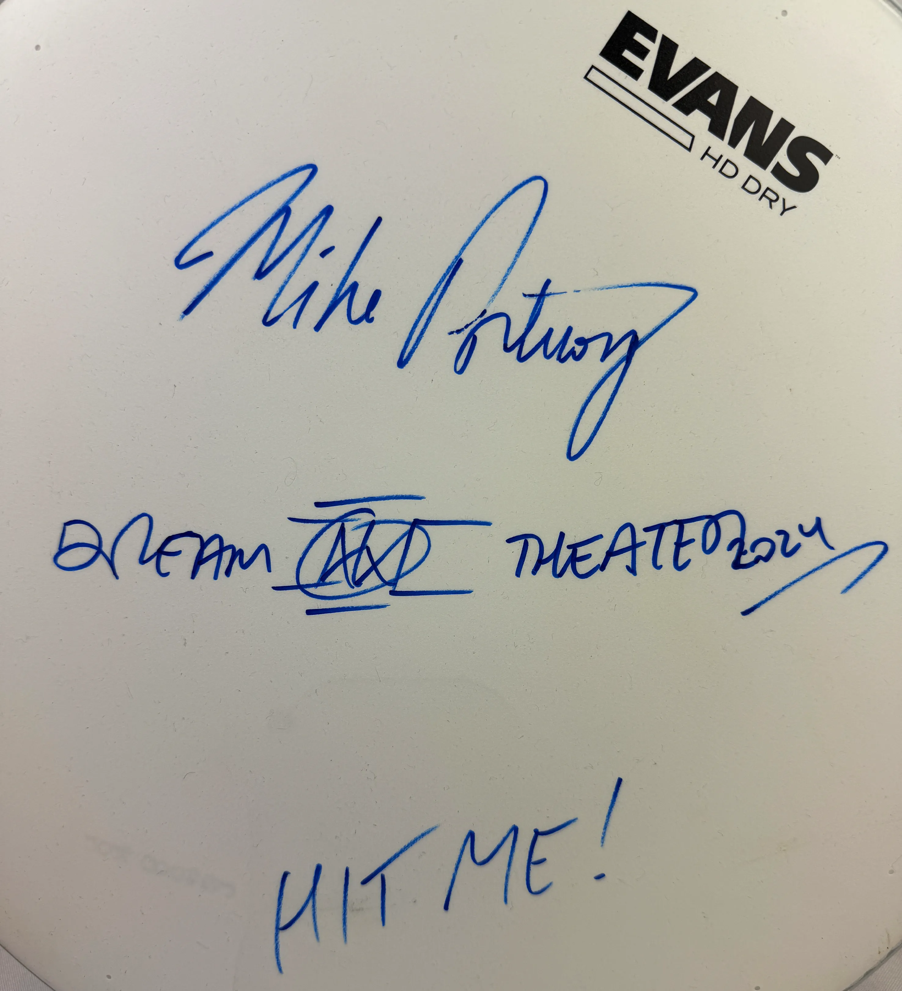 Drumhead - Snare 14" - Evans HD Dry - Autographed by Mike Portnoy - Dream Theater Drummer — imagem 2 de 2