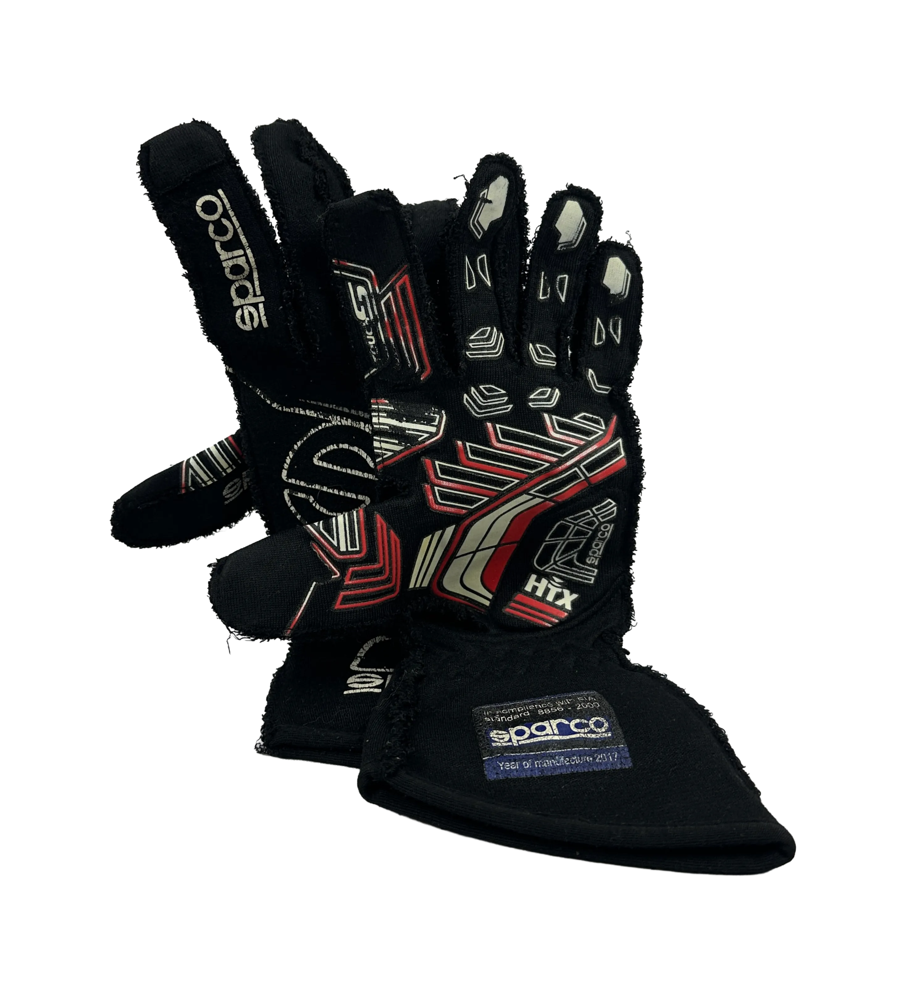Par de guantes para el conductor de Stock Car Lucas Foresti - Sparco - Autografiado por el conductor — imagem 2 de 3