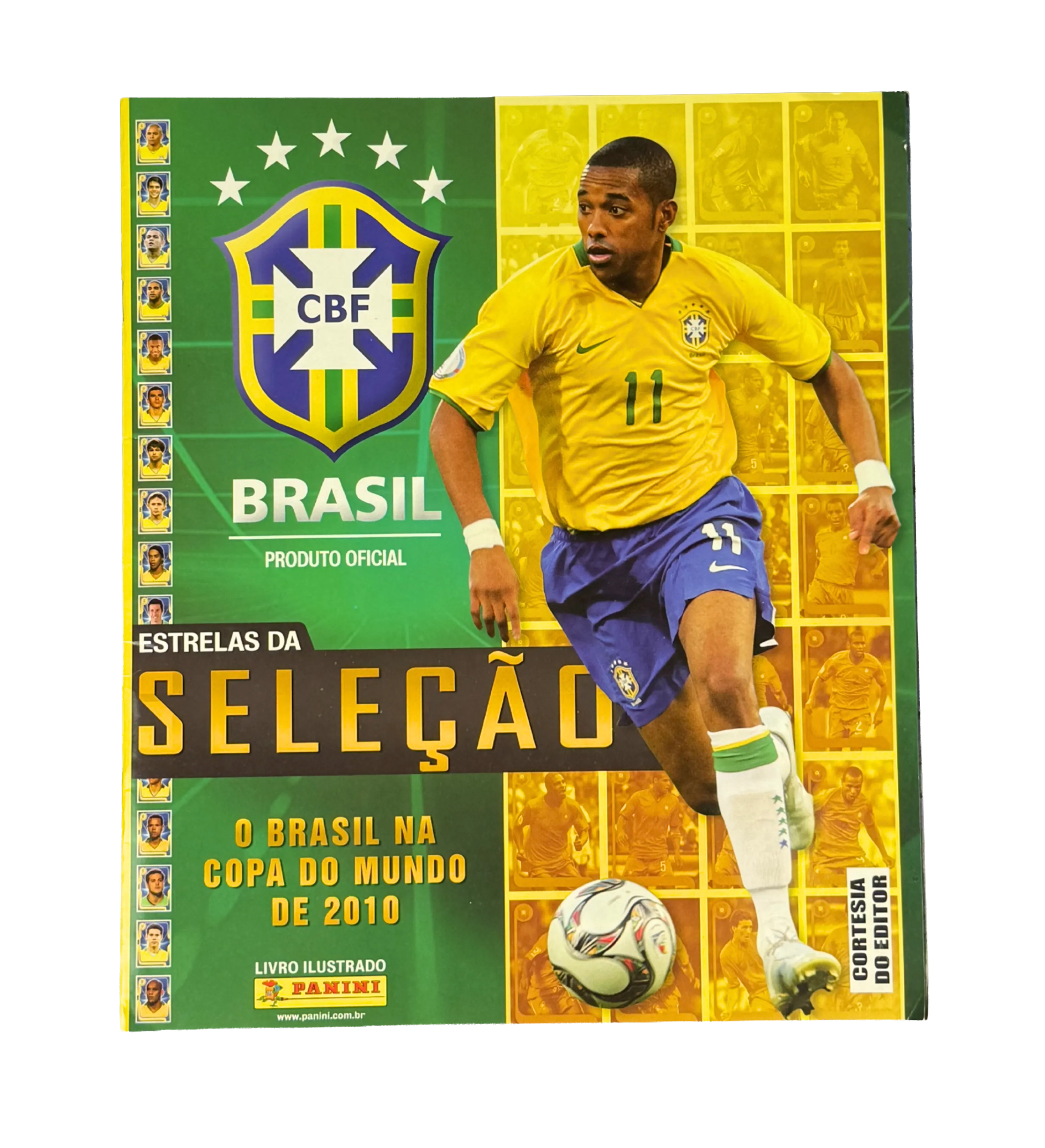 Brazil National Team Stars at the 2010 World Cup Album – Complete / Filled – Autographed by Adriano, Ronaldinho Gaúcho, Thiago Silva, André Santos, Diego, Elano, Nilmar, Felipe Melo, Gilberto Silva, Jô, Hernanes, Juan, Júlio Baptista, Kaká, Júlio César, L — imagem 1 de 11