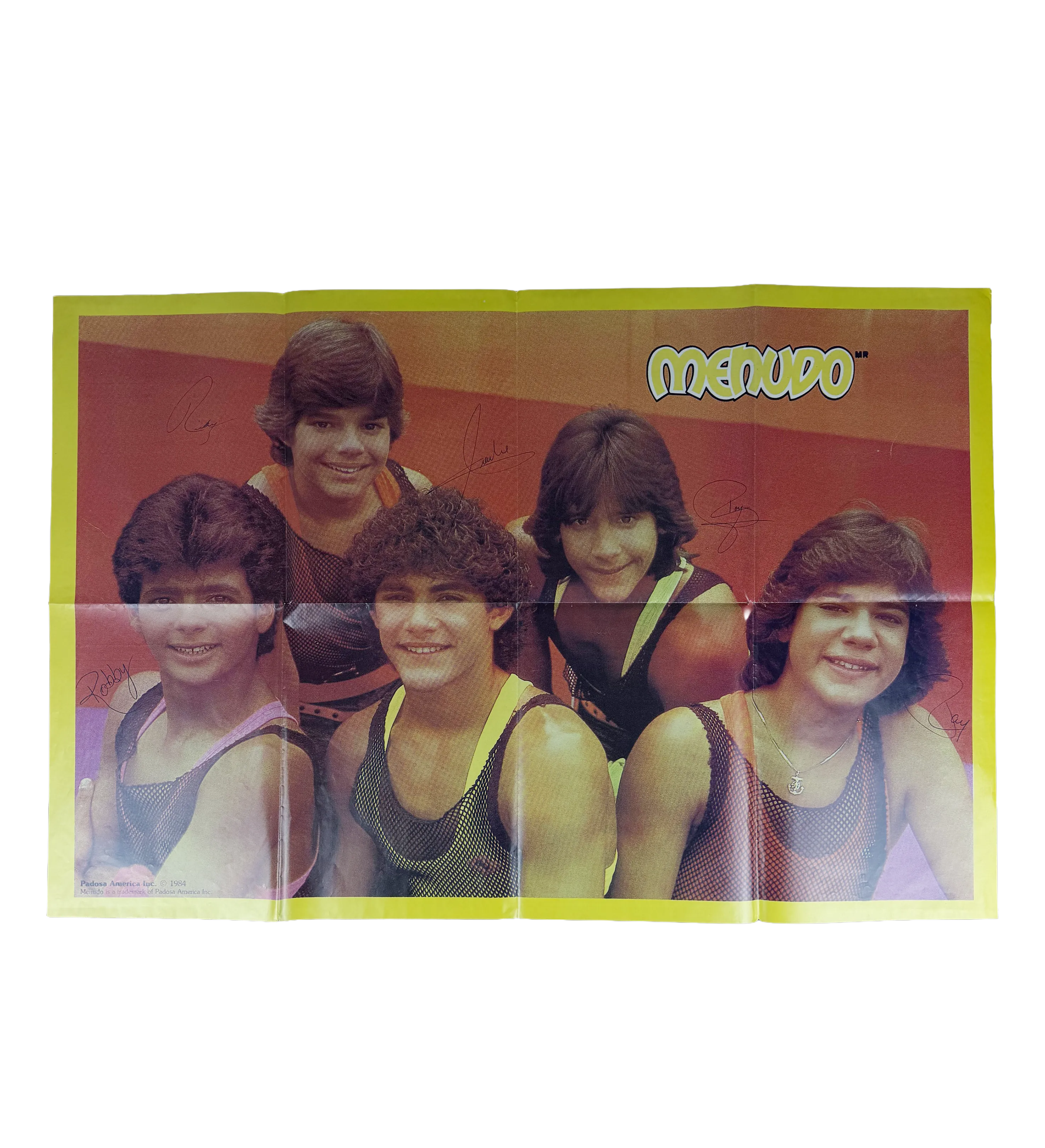 Poster Original dos Anos 80 - Menudos - Tamanho Gigante - Autografado por Todos os Integrantes, Incluindo Ricky Martin — imagem 3 de 3