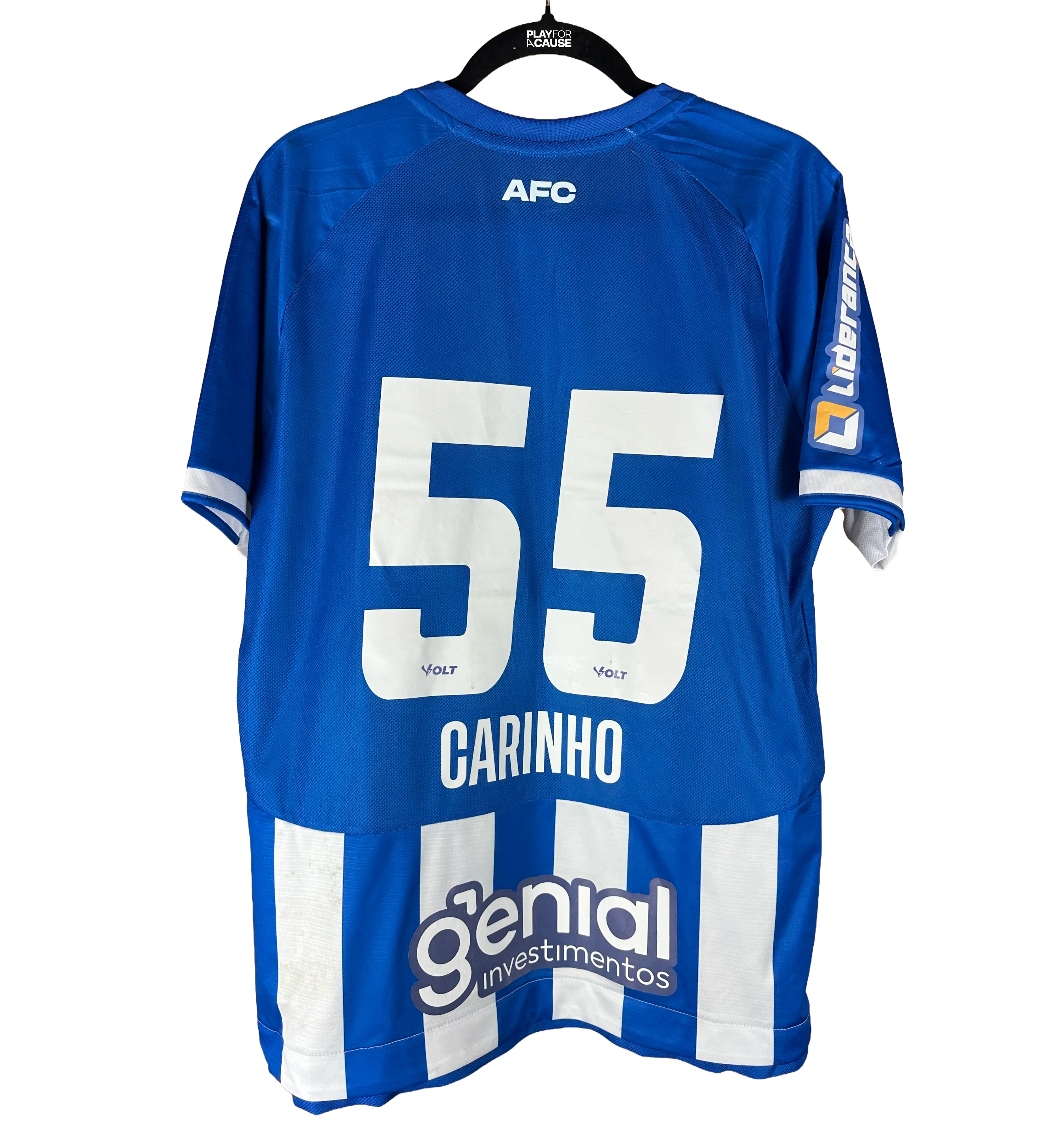 Camiseta Avaí - Baldini #55 - Mães Leoas - AVA x FOR - Brasileirão B 2026 - Usada y Autografiada por el Jugador — imagem 3 de 4