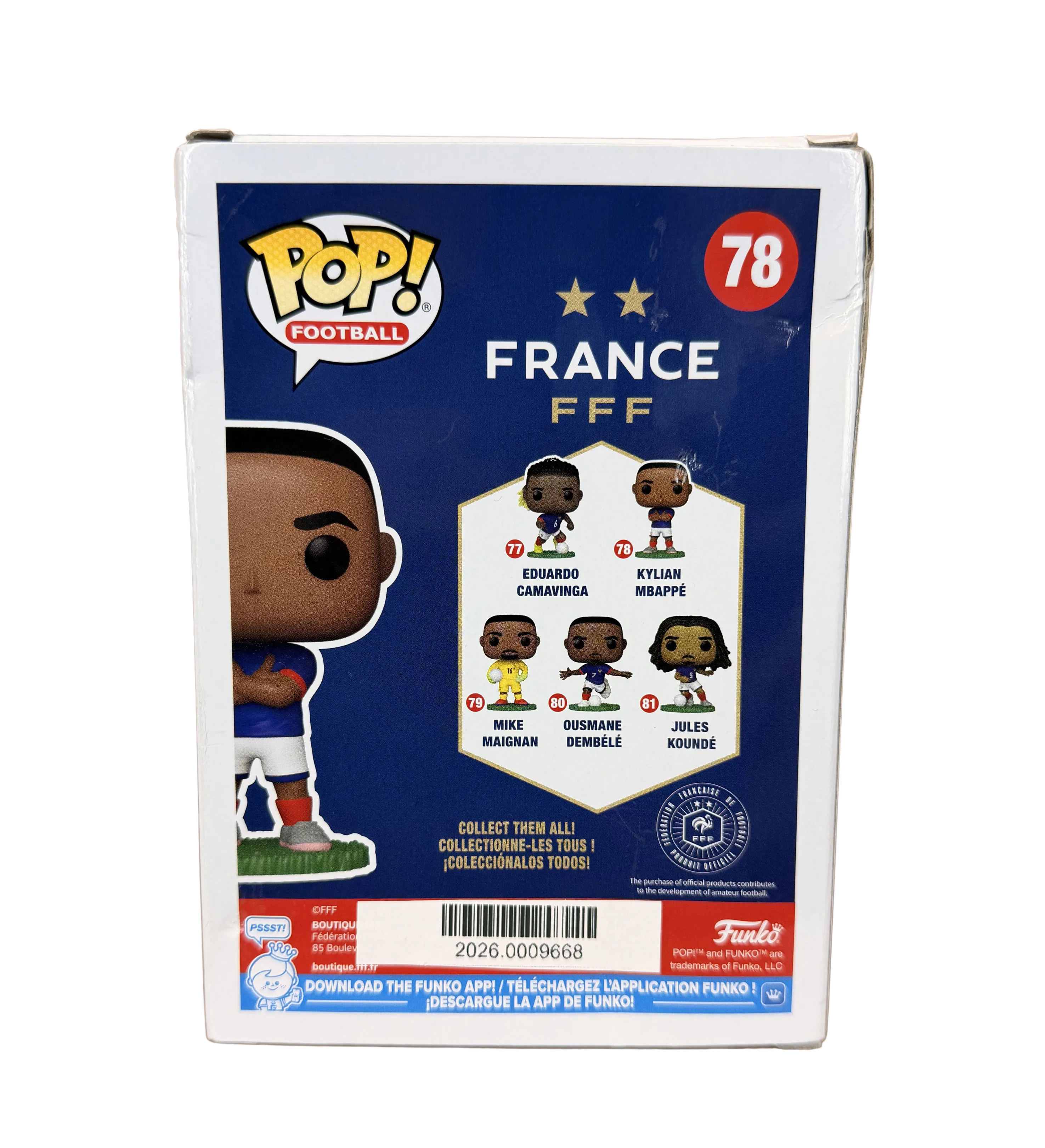 Boneco Oficial Funko Pop #78 - Kylian Mbappe / Franca - Autografado pelo Idolo Frances - Artilheiro da Copa do Mundo 2026 — imagem 3 de 3