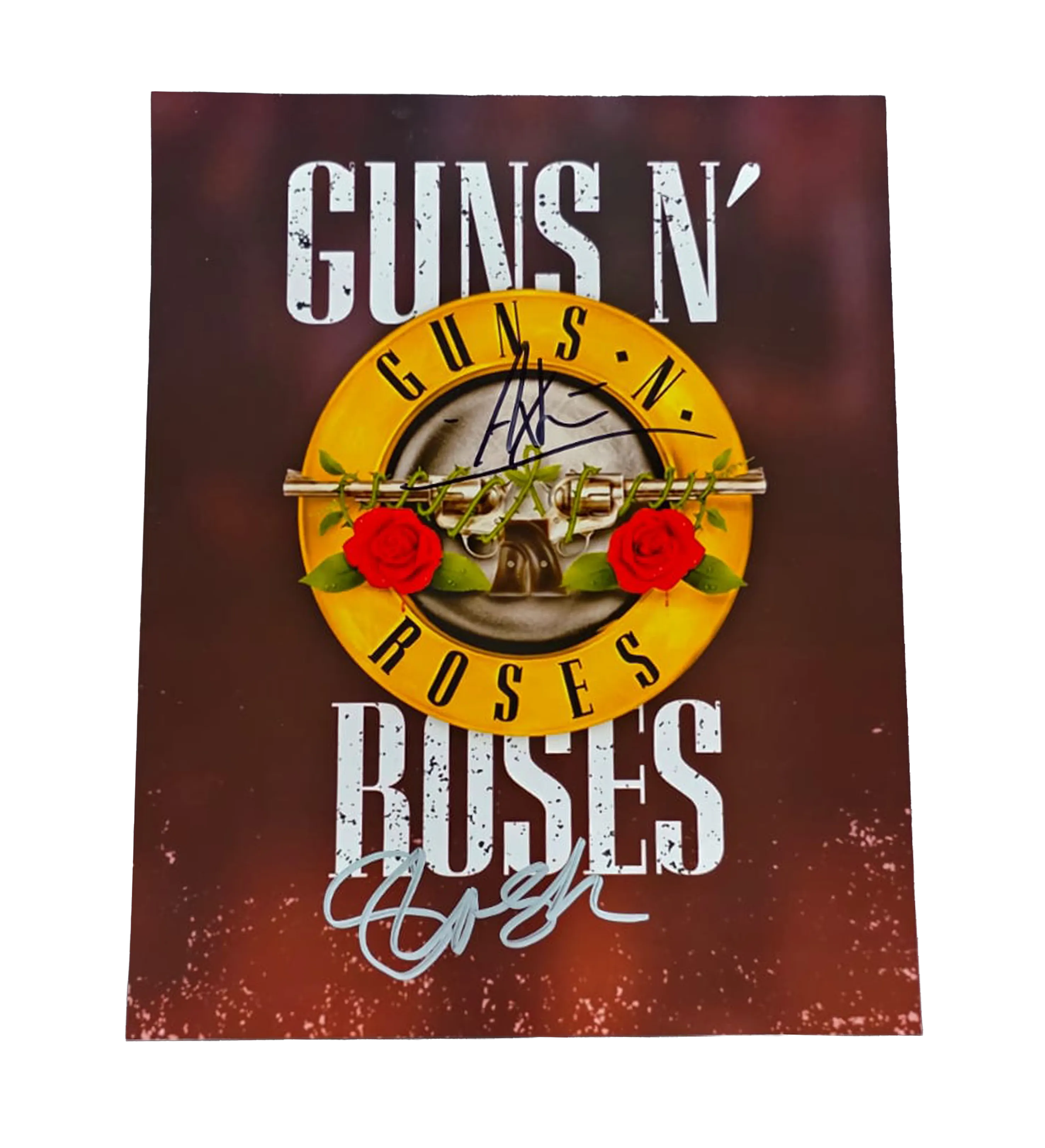 Mini Poster Guns N' Roses Autografado Pelo Axel Rose e Slash — imagem 1 de 1