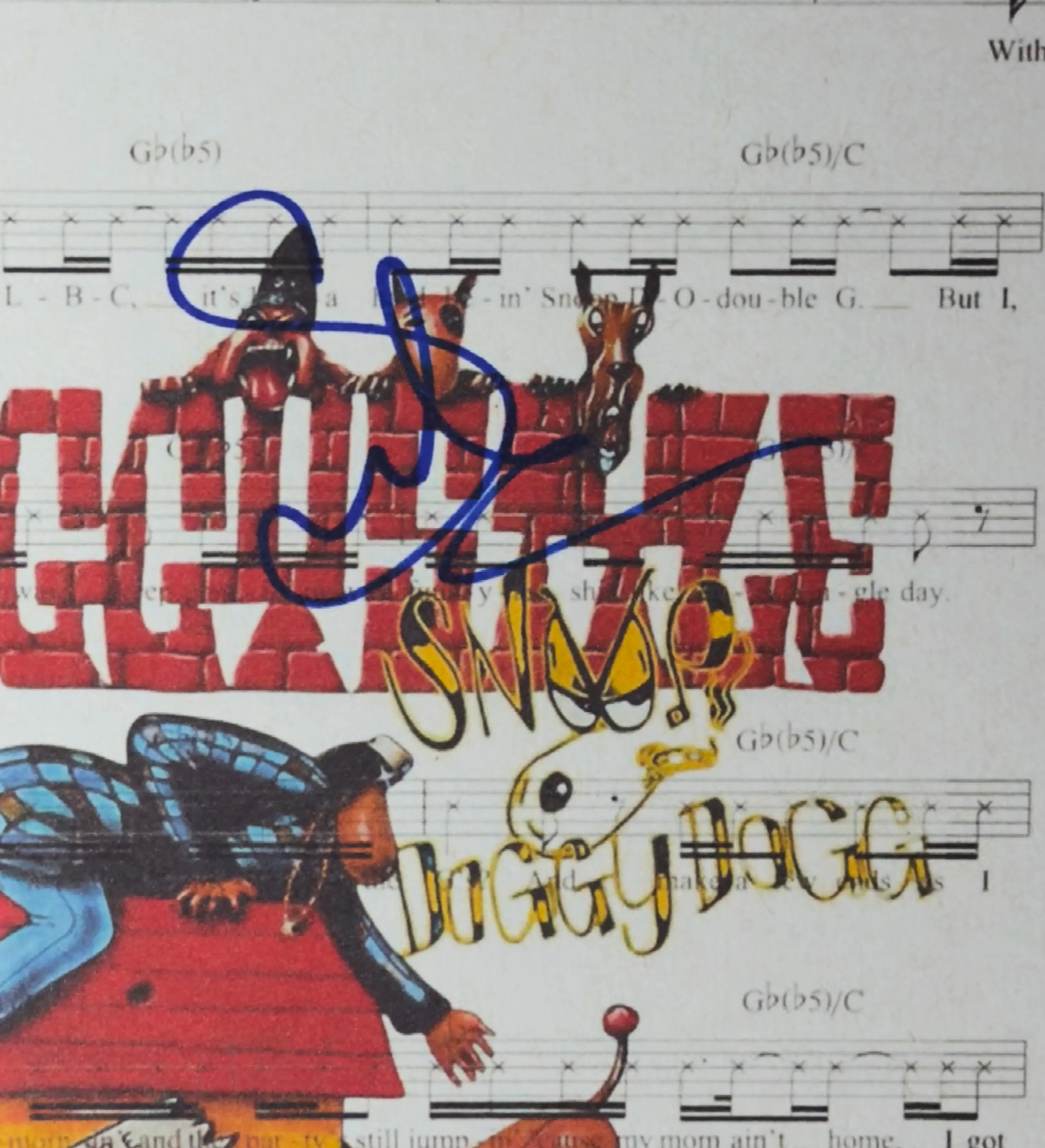 Partitura Gin And Juice Snoop Dogg Autografado pelo Cantor  — imagem 2 de 2