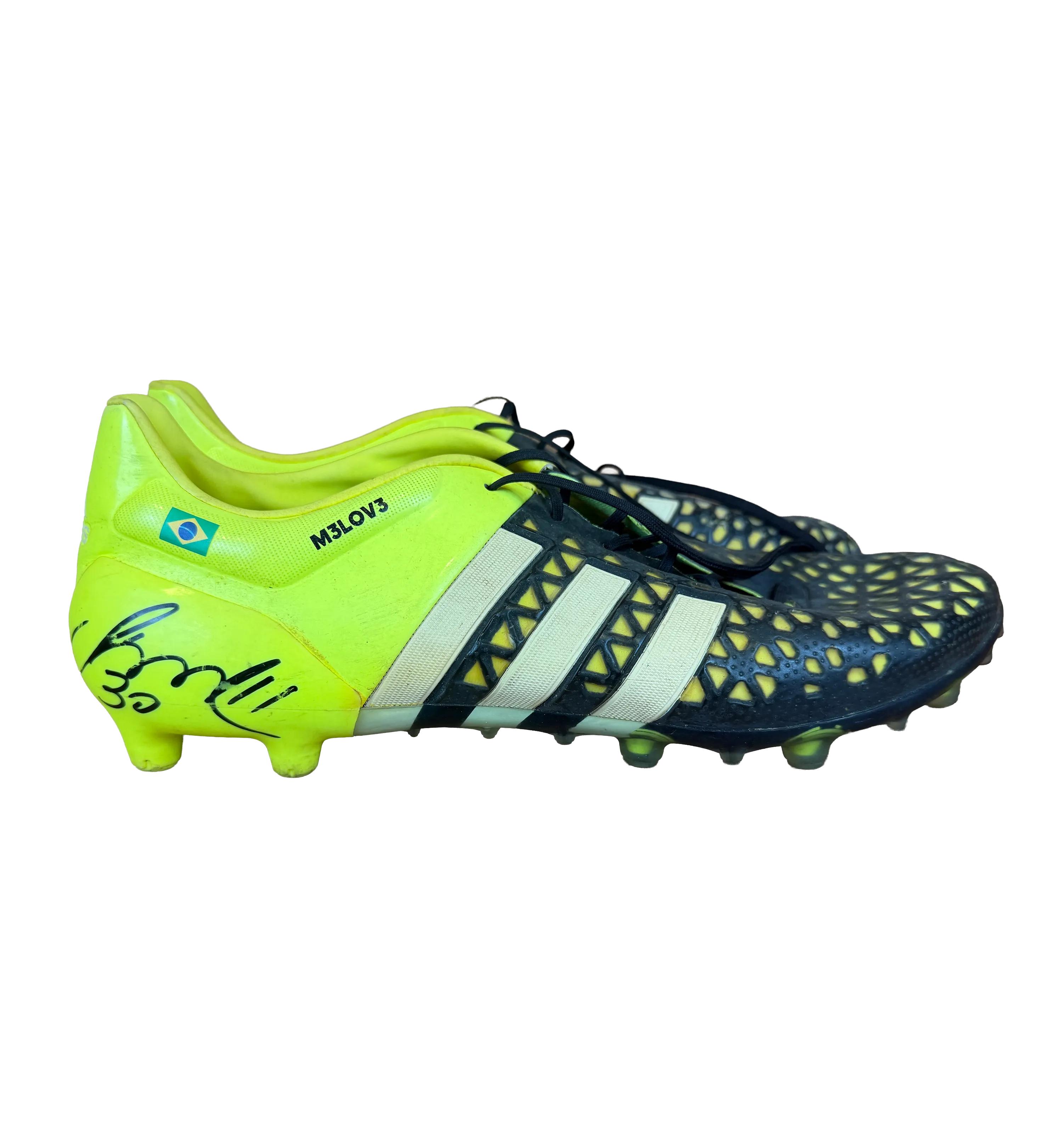 Chuteira Autografada Adidas Ace 15.1 Felipe Melo Usada Pelo Jogador Na Inter De Milão Temporada 2015 — imagem 3 de 4