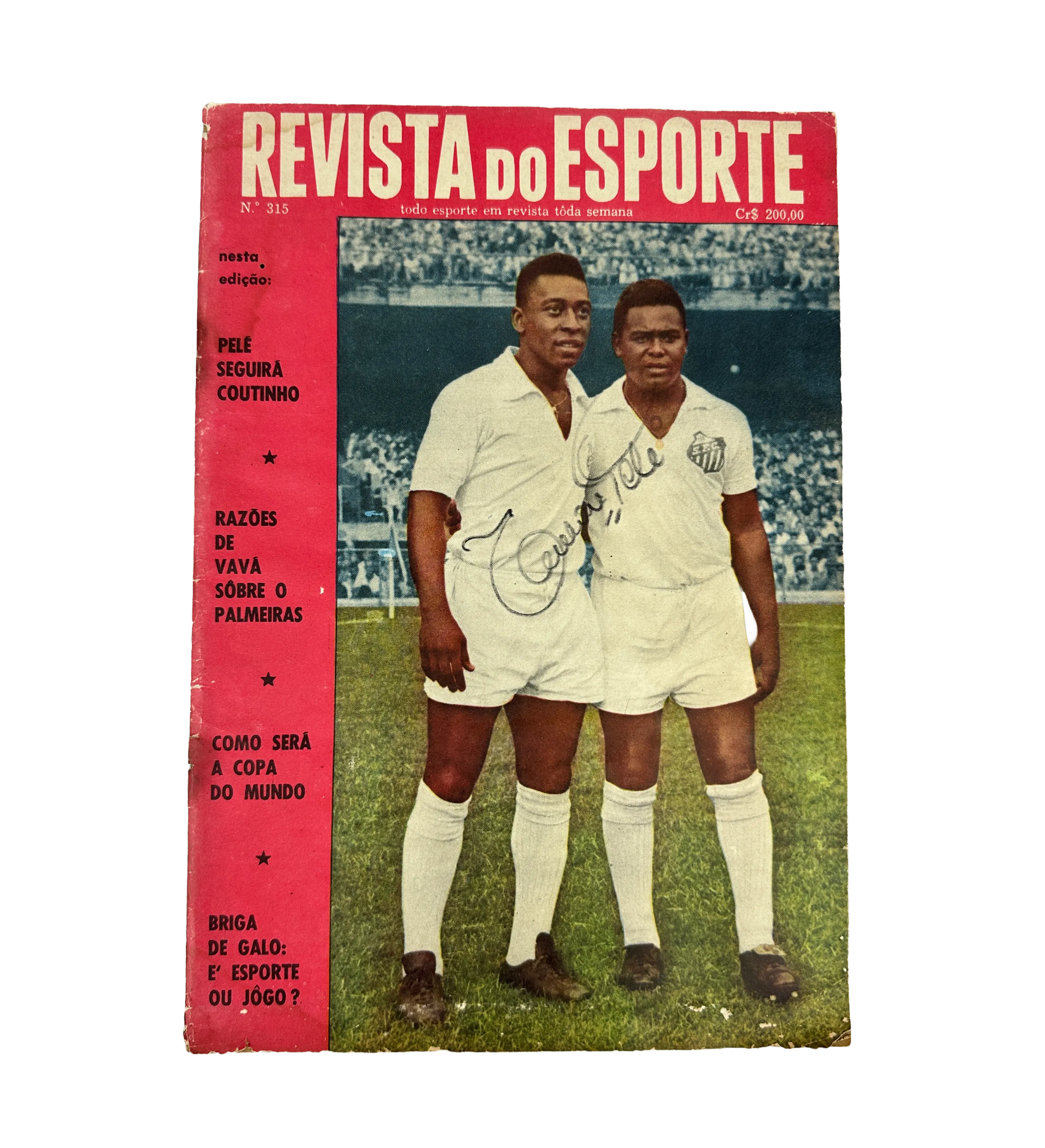 Revista do Esporte Nº 315 – 20/03/1965 – Firmada por el Rey Pelé — imagem 1 de 3