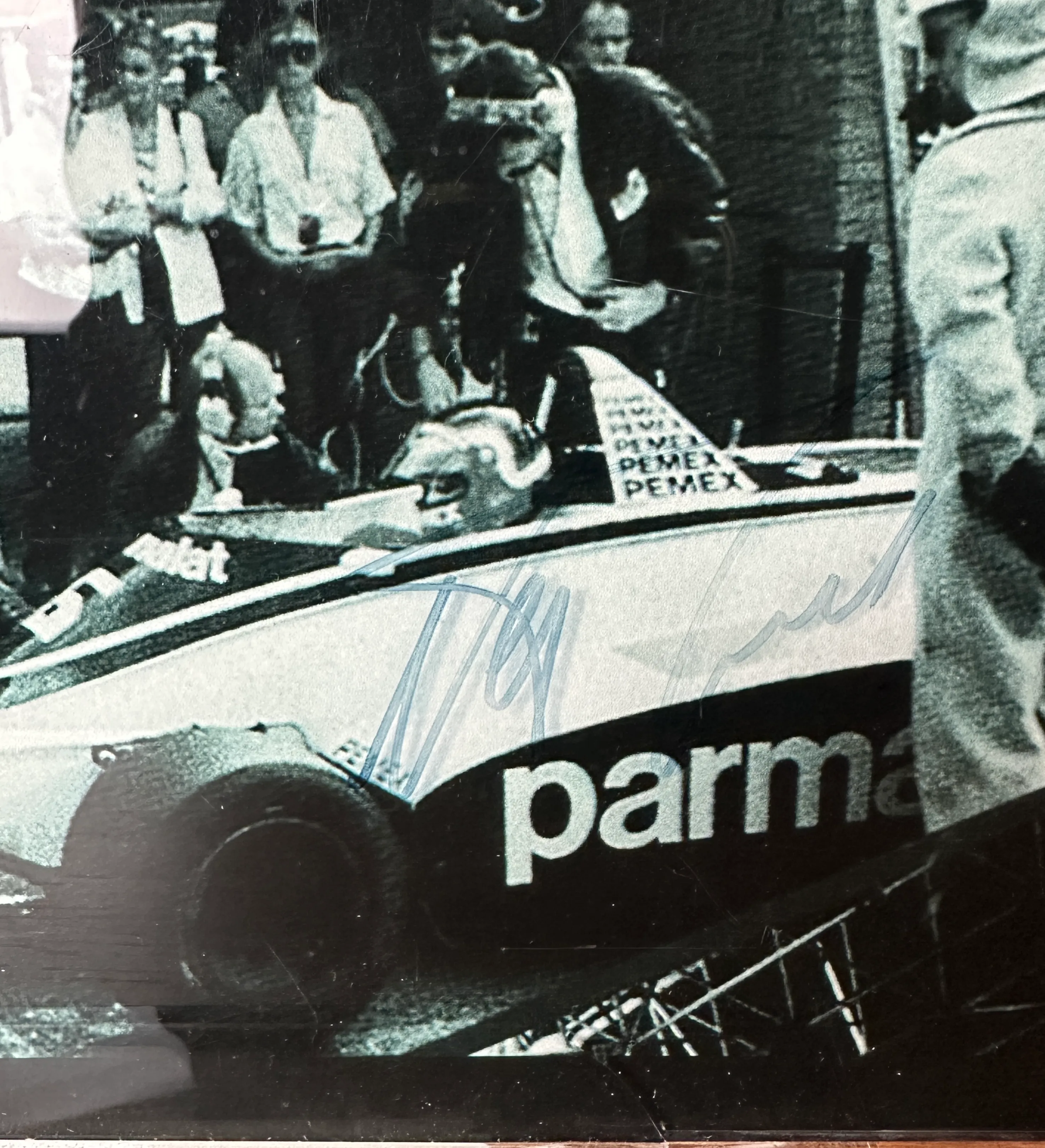 Foto Oficial Metacrilato Equipe Parmalat 1981 Autografada por Nelson Piquet — imagem 2 de 2