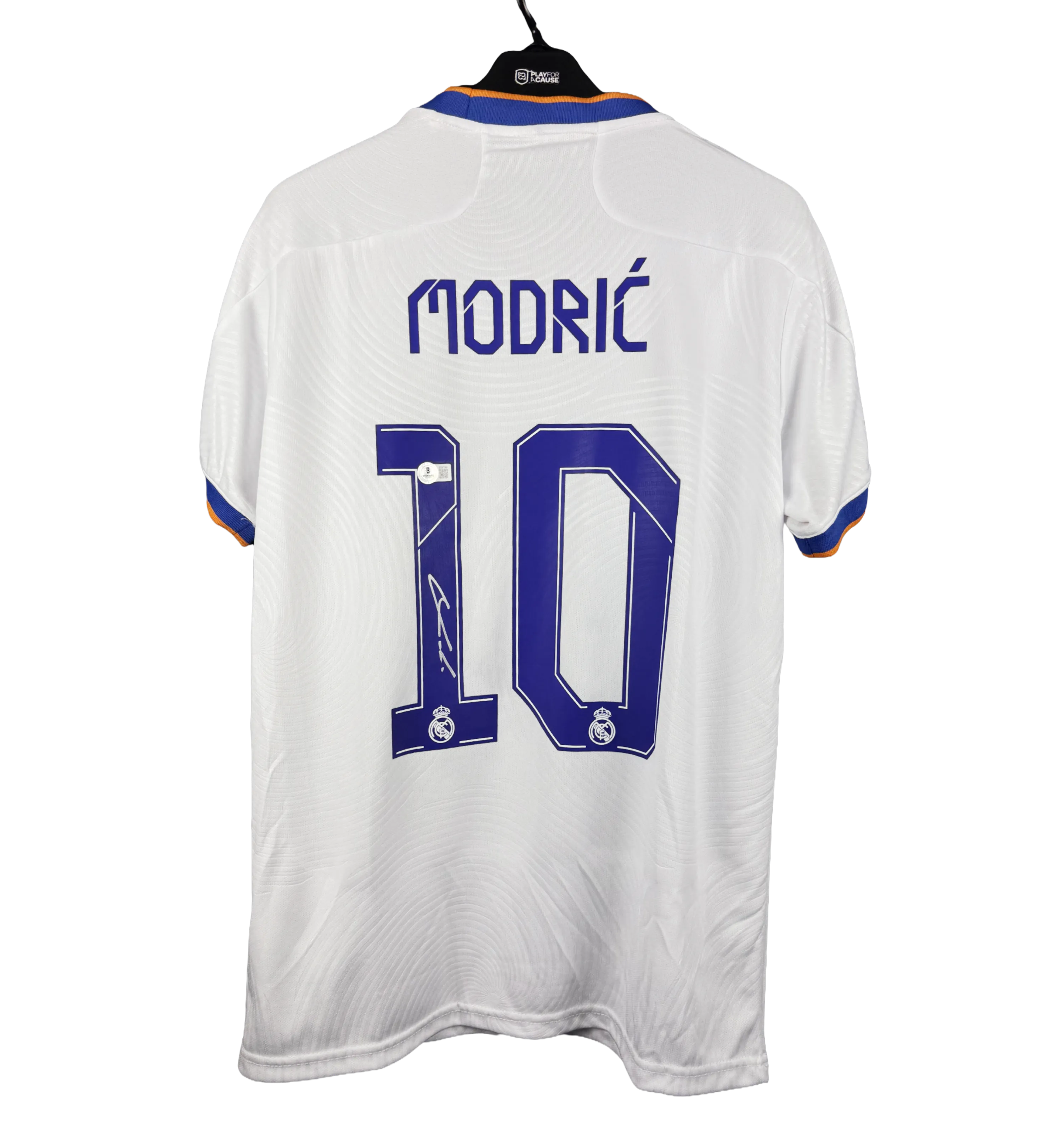 Camisa Real Madrid Retro - Modric - Temporada 2022/2023 - Autografada pelo Craque - Certificação Internacional Beckett — imagem 2 de 3