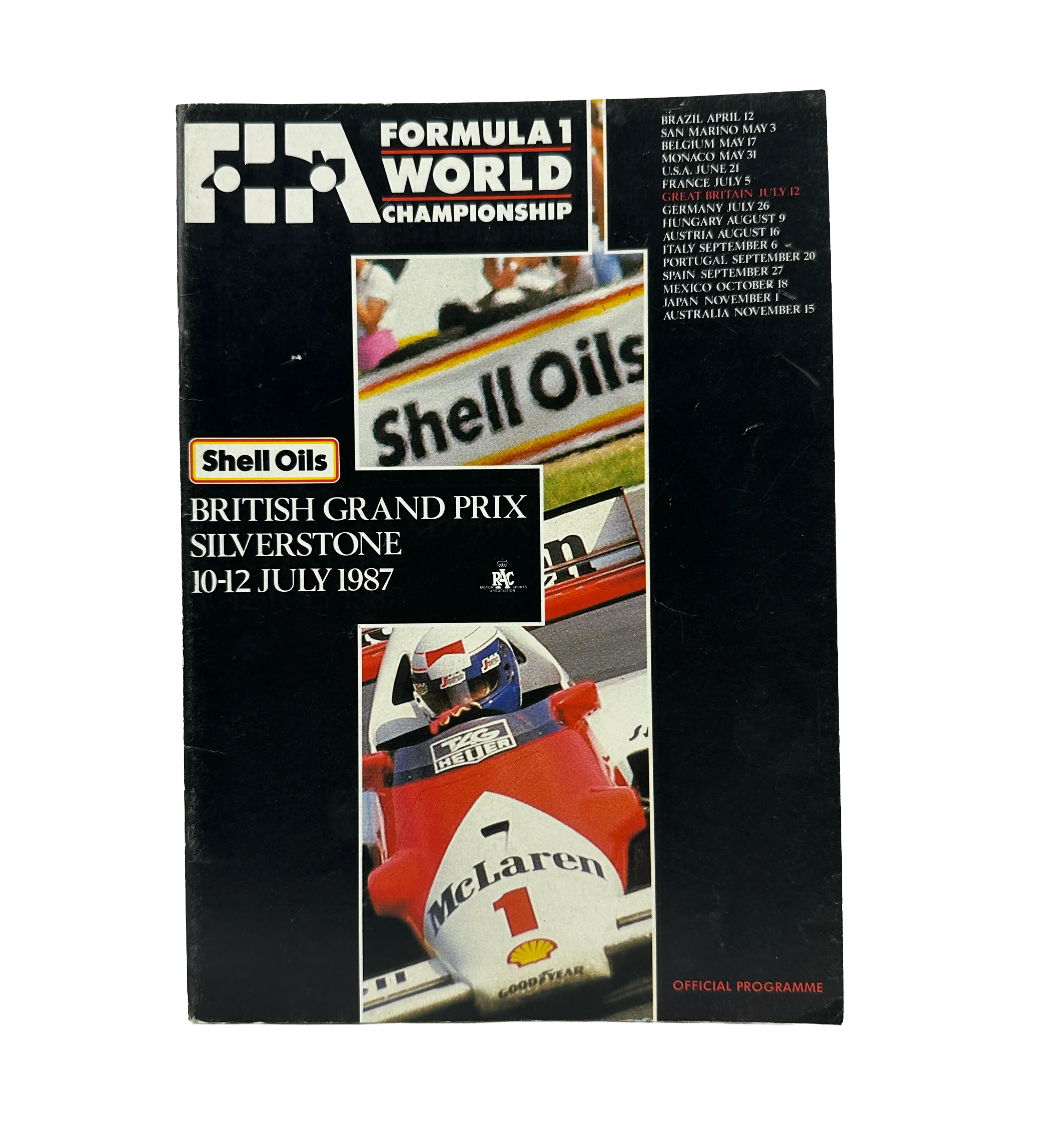 British Grand Prix Program - Silverstone 10/12/1987 - Unsigned — imagem 1 de 1
