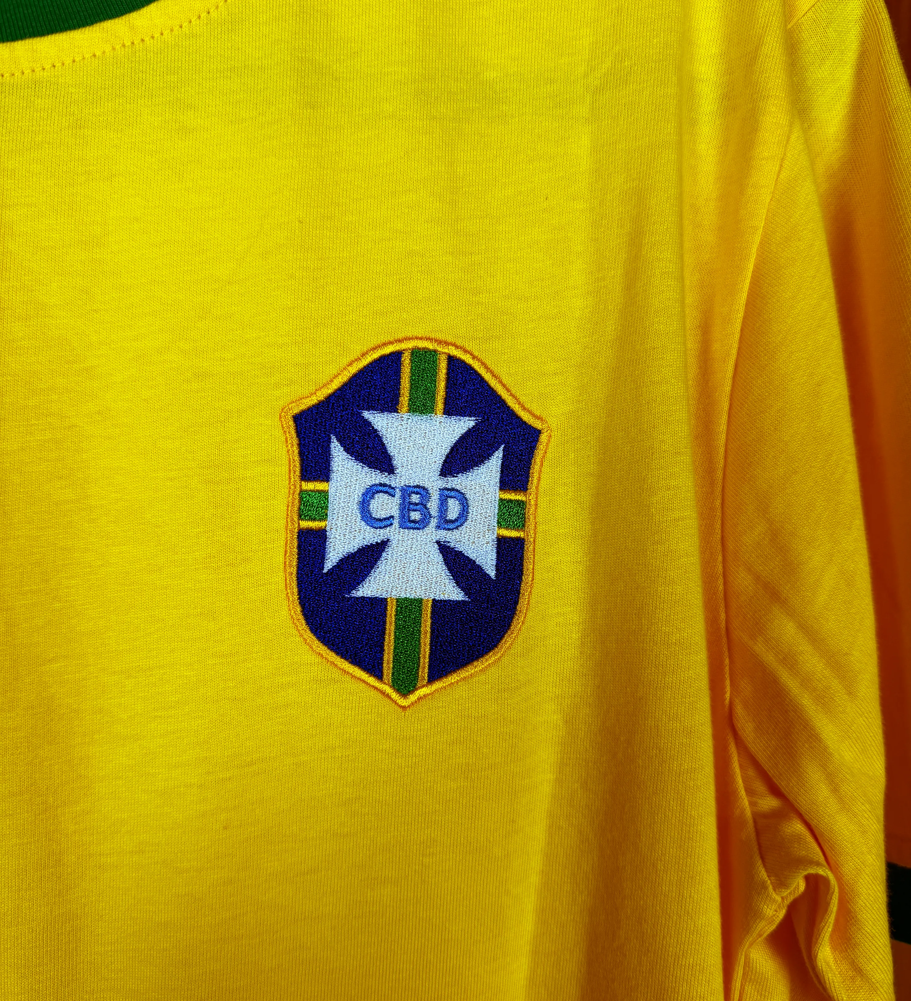 Brazil Yellow Retro Pelé #10 1970 Replica Jersey Beckett — imagem 4 de 4