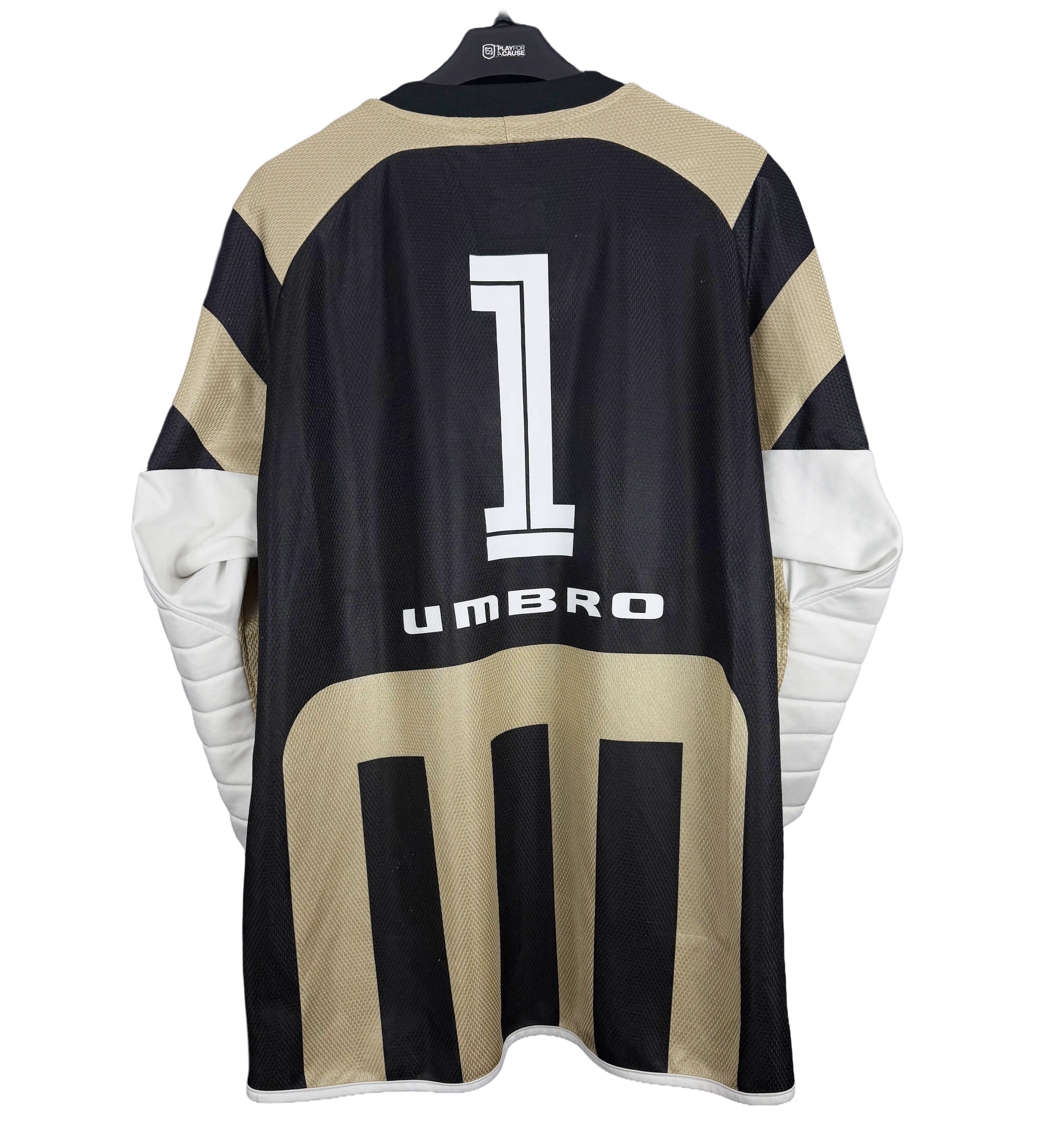 Camiseta de Arquero Club de Regatas Vasco da Gama – Fábio #3 – Temporada 2003 – Raro Modelo Abeja – Autografiada por el Arquero – Récord Mundial de Partidos — imagem 3 de 3