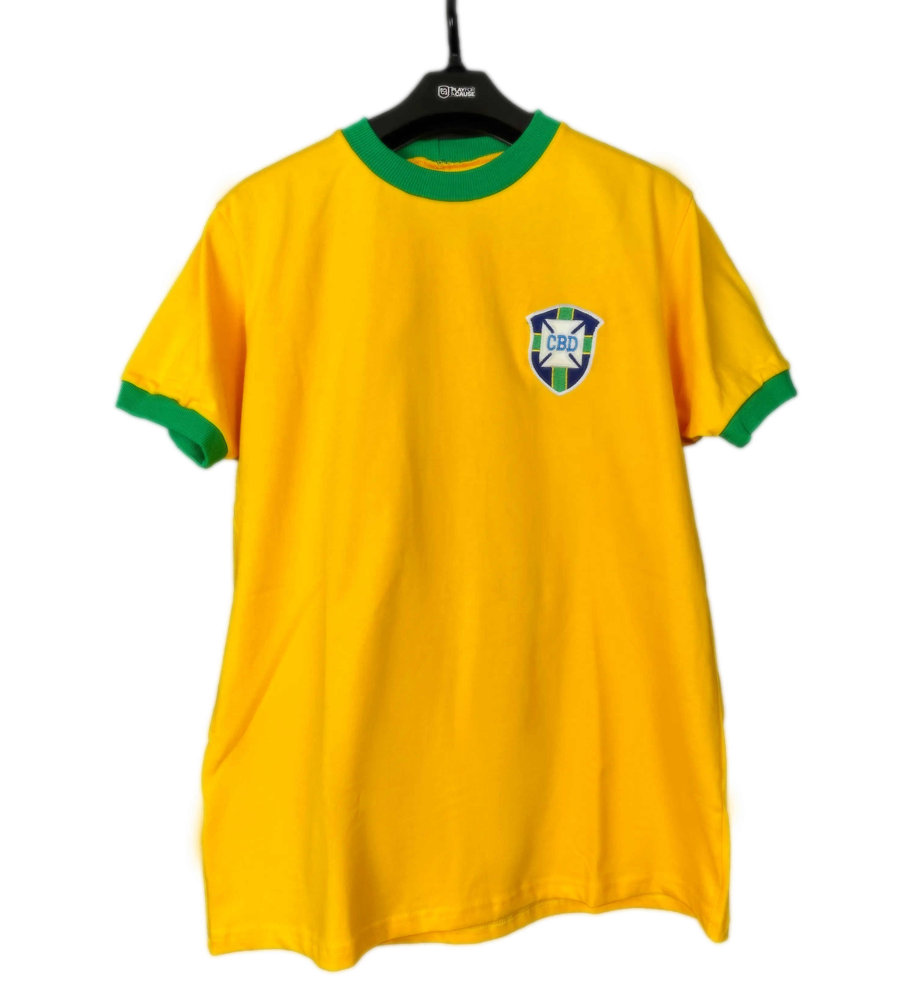 Camisa Autografada Brasil Pelé Réplica Oficial Tricampeão da Copa do Mundo 1970 Direto do Acervo de Carlos Alberto Torres — imagem 1 de 4