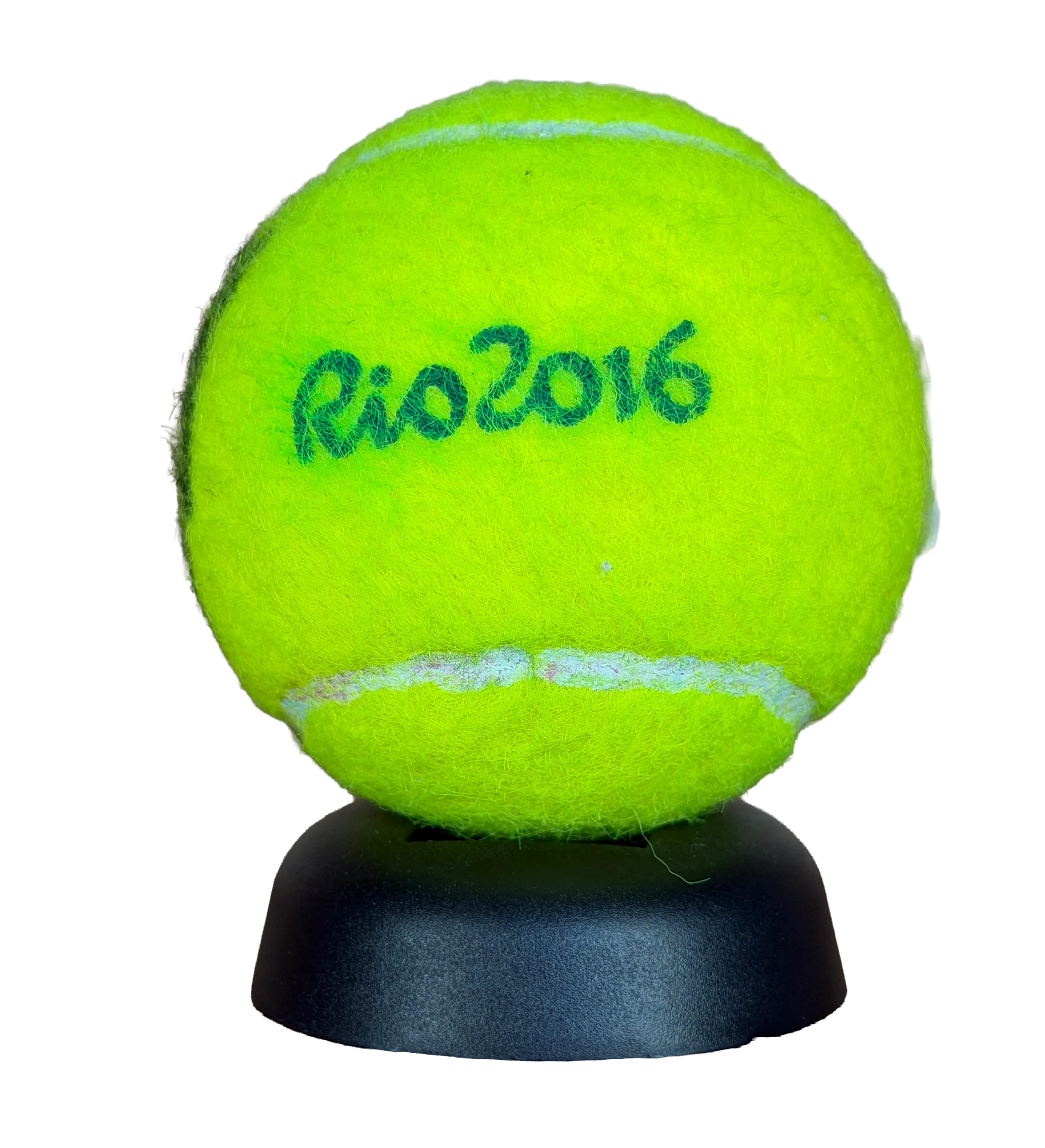 Bola de Tenis - Olimpiadas Rio 2016 - Autografada por Novak Djokovic - ( Conseguida por um Membro Assistente da Competicao que trabalhou nos jogos Oficiais ) — imagem 1 de 3