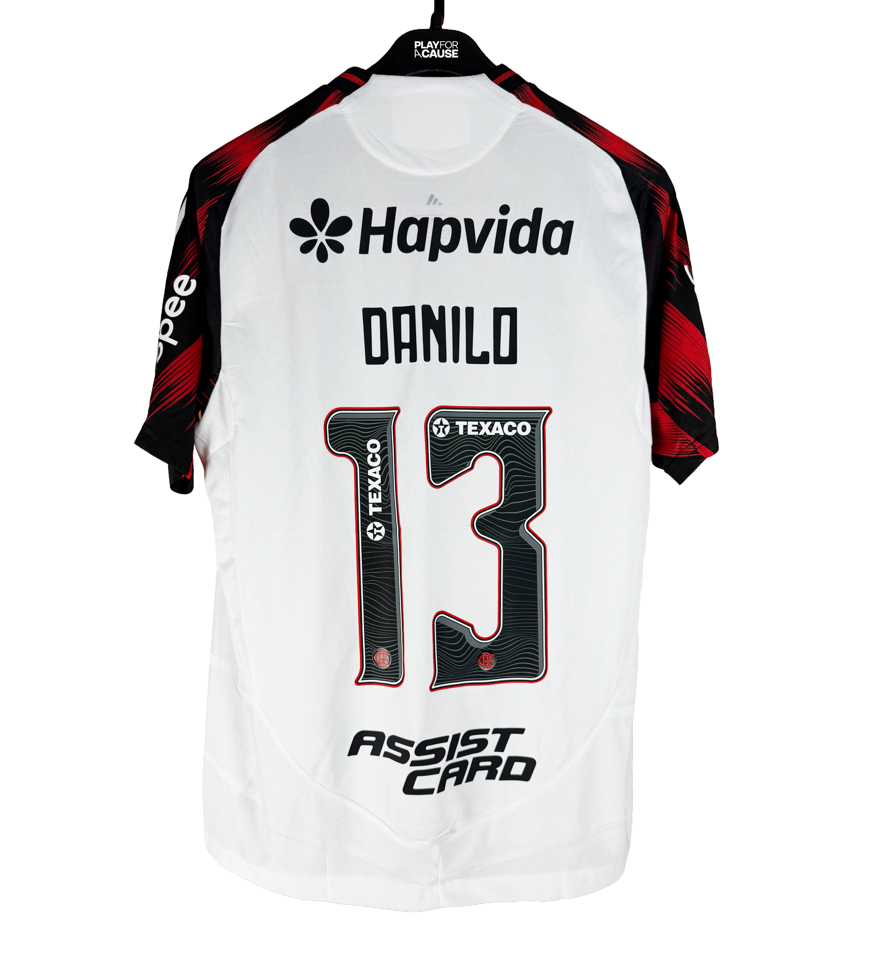 Flamengo Danilo Jersey with Painted BRB Sponsor, Signed by the Squad — imagem 2 de 3