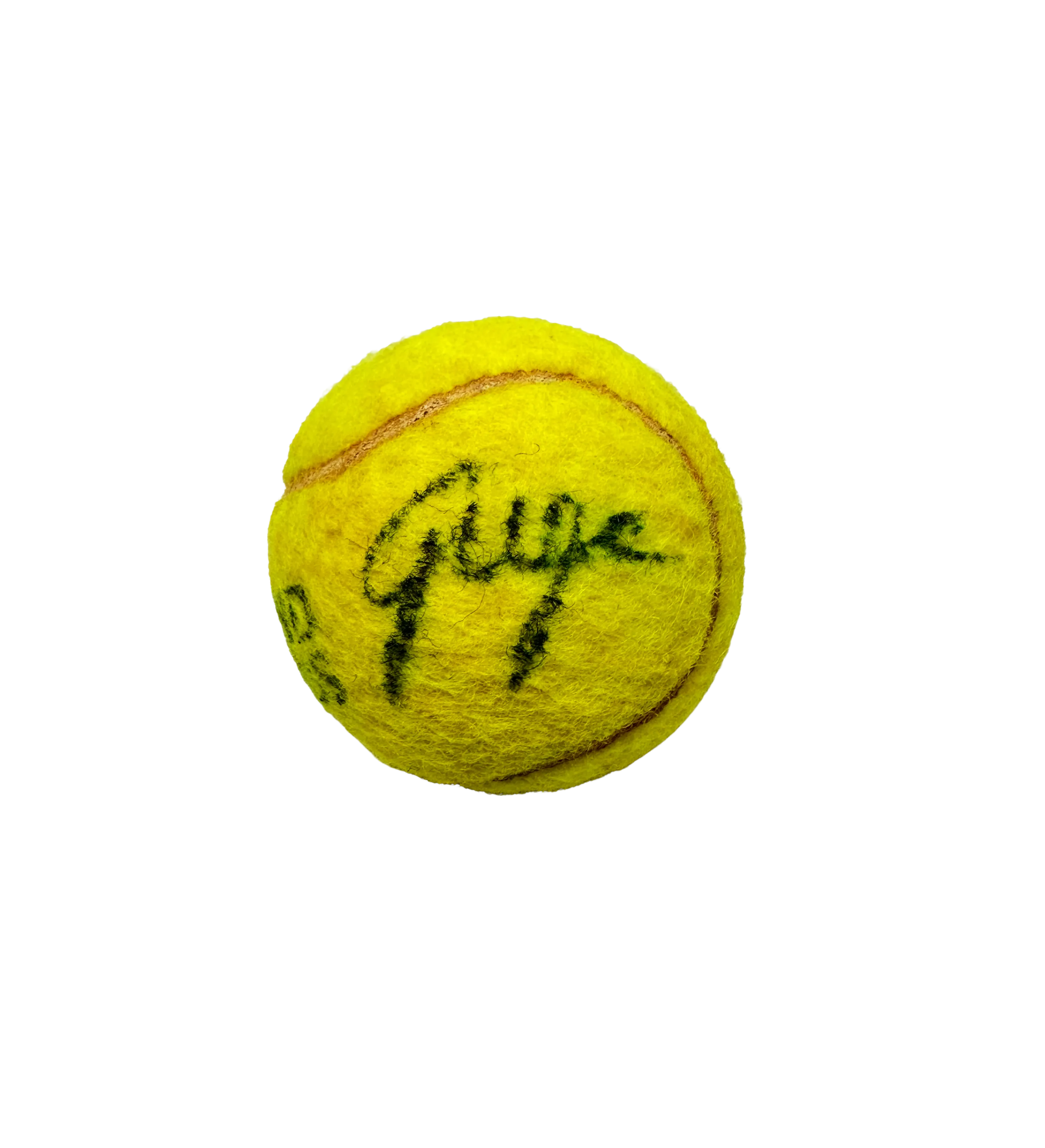 Bola de Tênis Oficial Roland-Garros Wilson nº 1 Autografada pelo Ídolo Brasileiro Guga — imagem 1 de 3