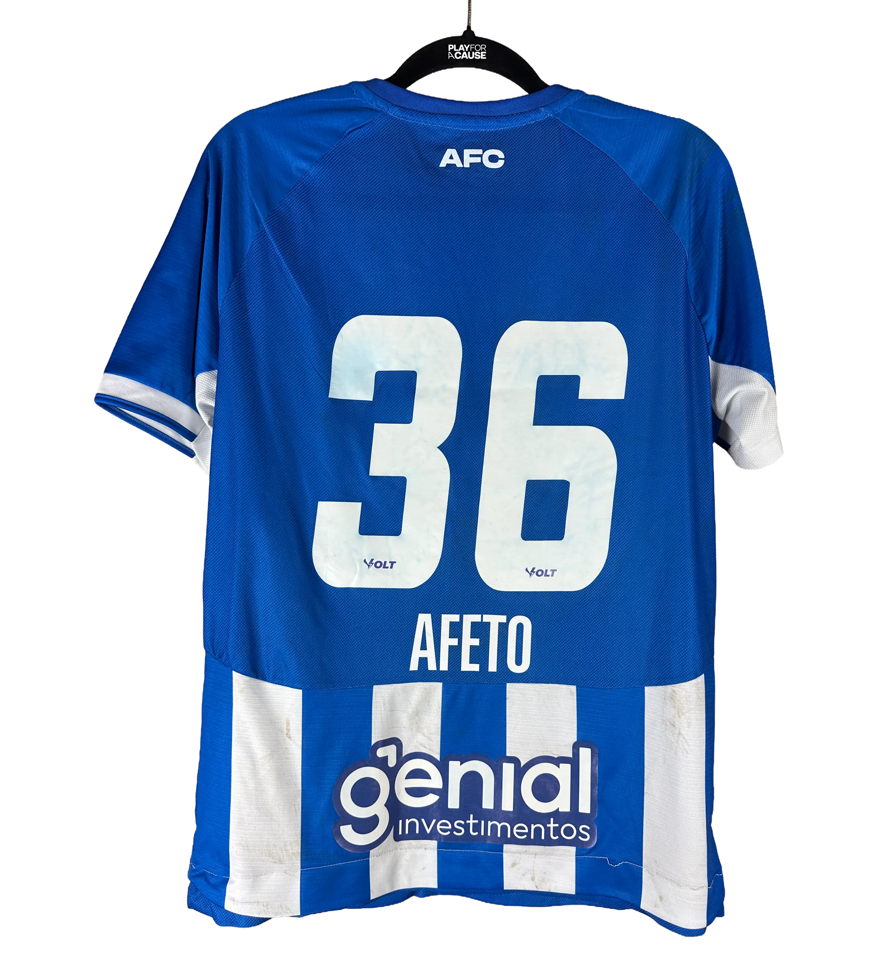 Camiseta Avaí - Douglas Teixeira #36 - Mães Leoas - AVA x FOR - Brasileirão B 2026 - Usada y Autografiada por el Jugador — imagem 3 de 4